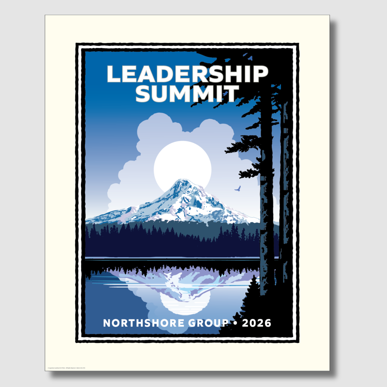 Mountain Overlook Corporate Event Print — Customizable (50+ Bulk Orders)
