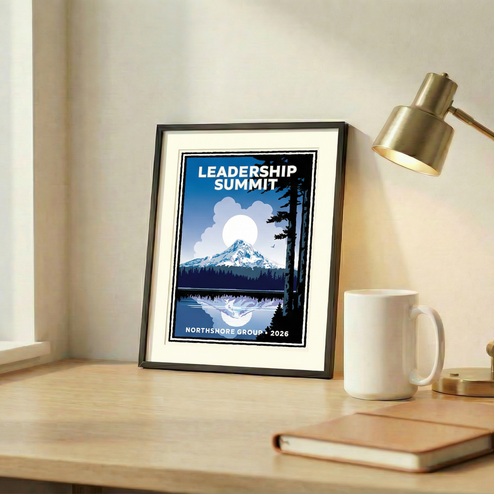 Mountain Overlook Corporate Event Print — Customizable (50+ Bulk Orders)