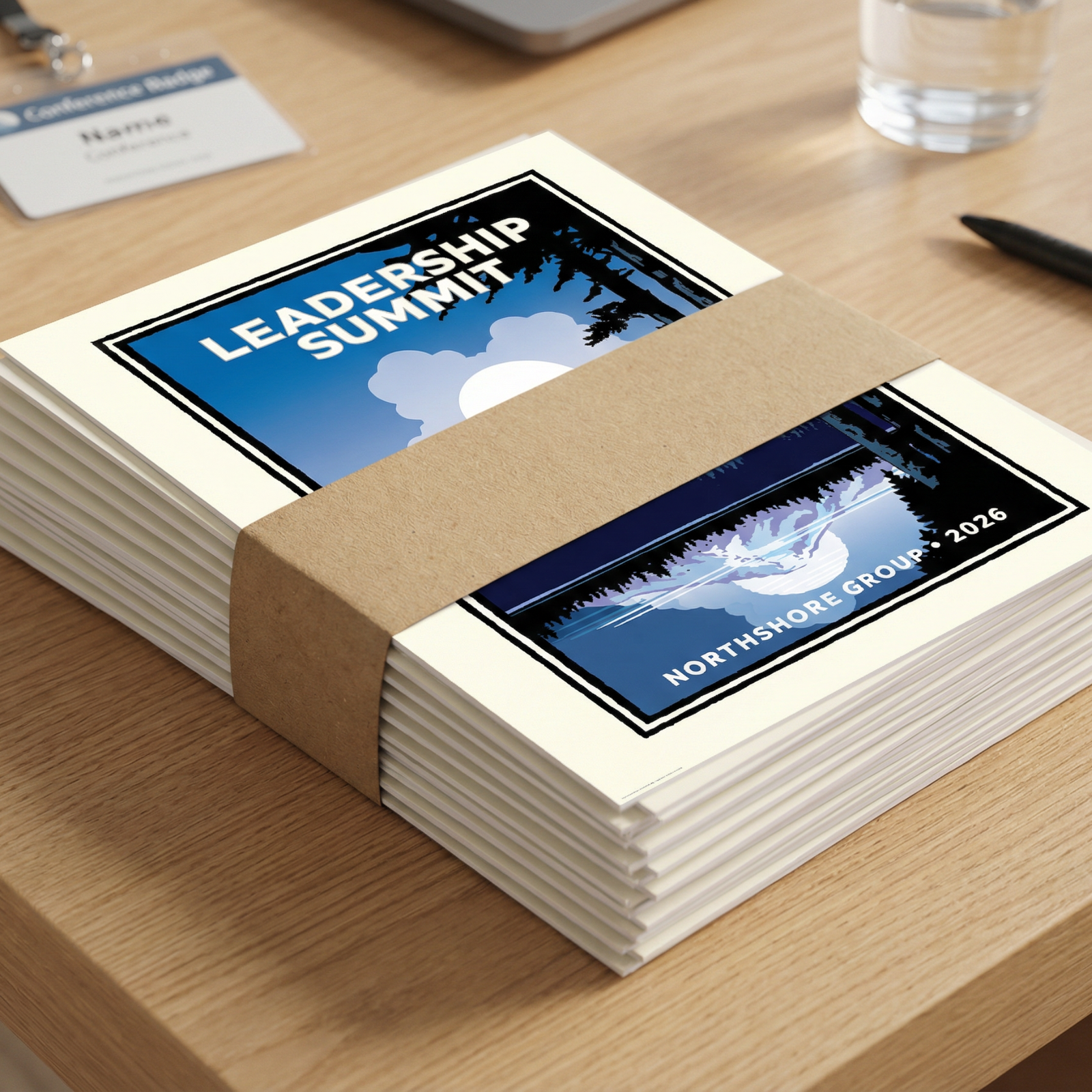 Mountain Overlook Corporate Event Print — Customizable (50+ Bulk Orders)