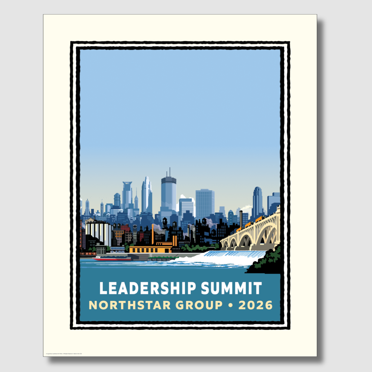 Minneapolis Skyline Corporate Event Print — Customizable (50+ Bulk Orders)