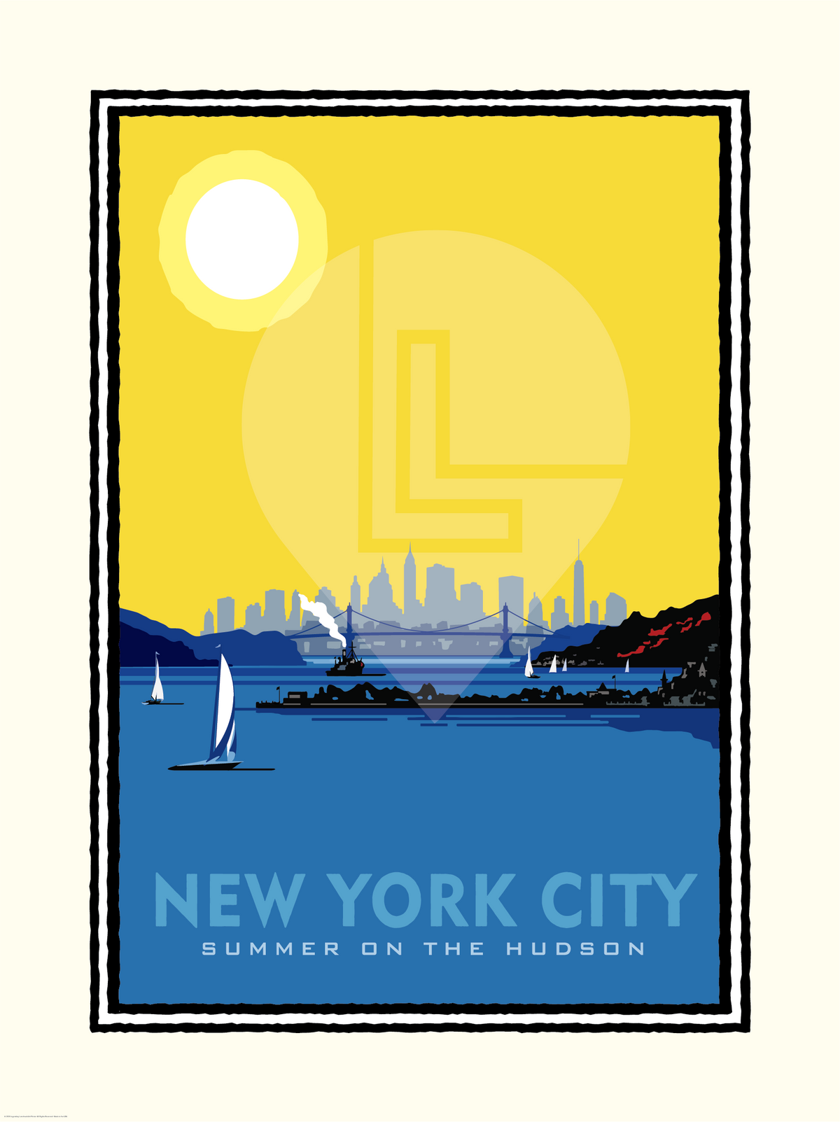 NYC Summer Skyline - New York City Art Print