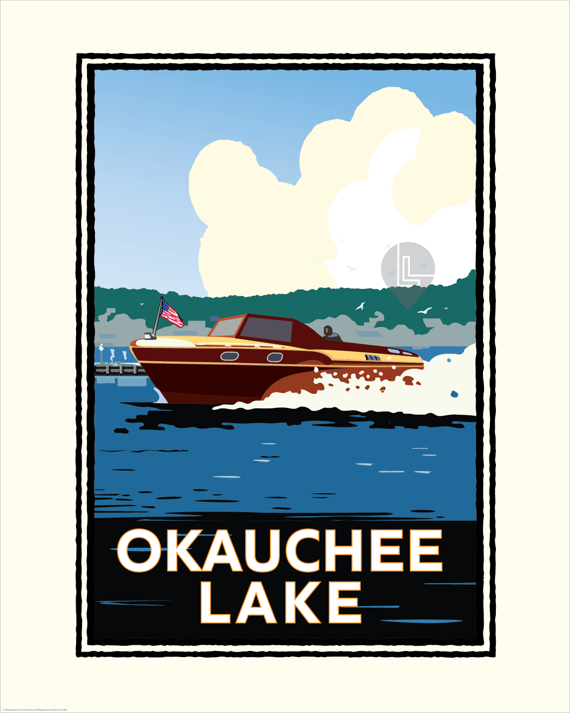 Okauchee Lake Woody — Wisconsin Art Print