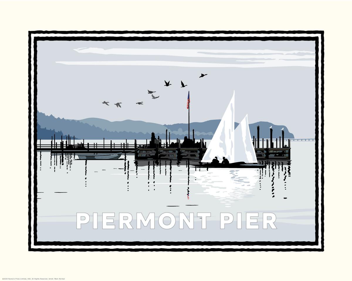 Piermont on the Hudson — New York Art Print