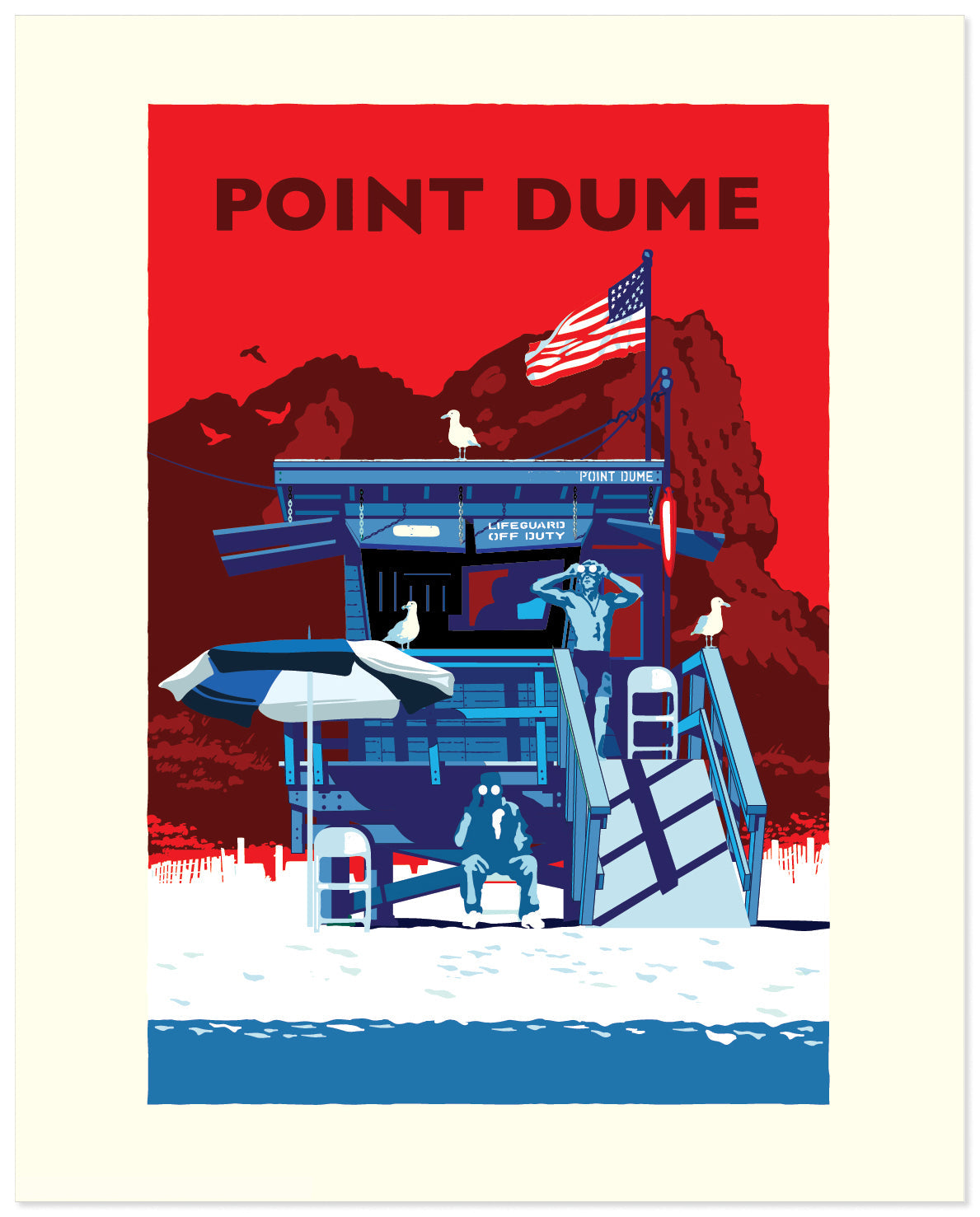 Point Dume Lifeguard Stand — California Art Print