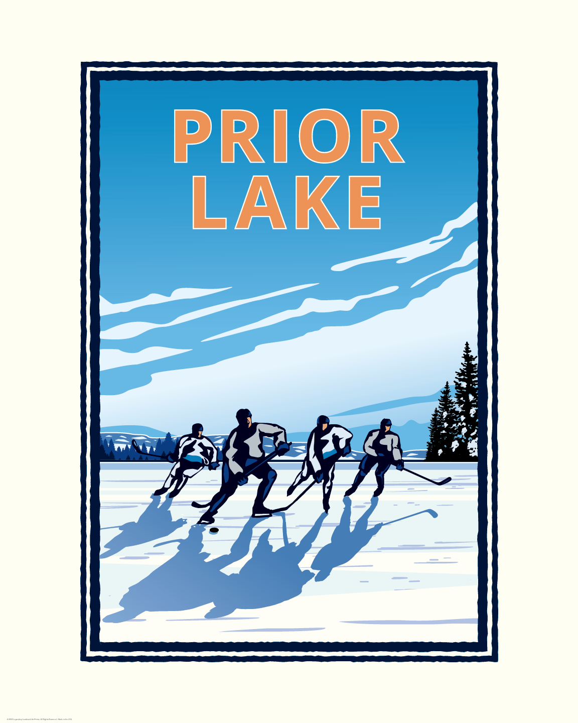 Prior Lake Pond Hockey — Folded Card