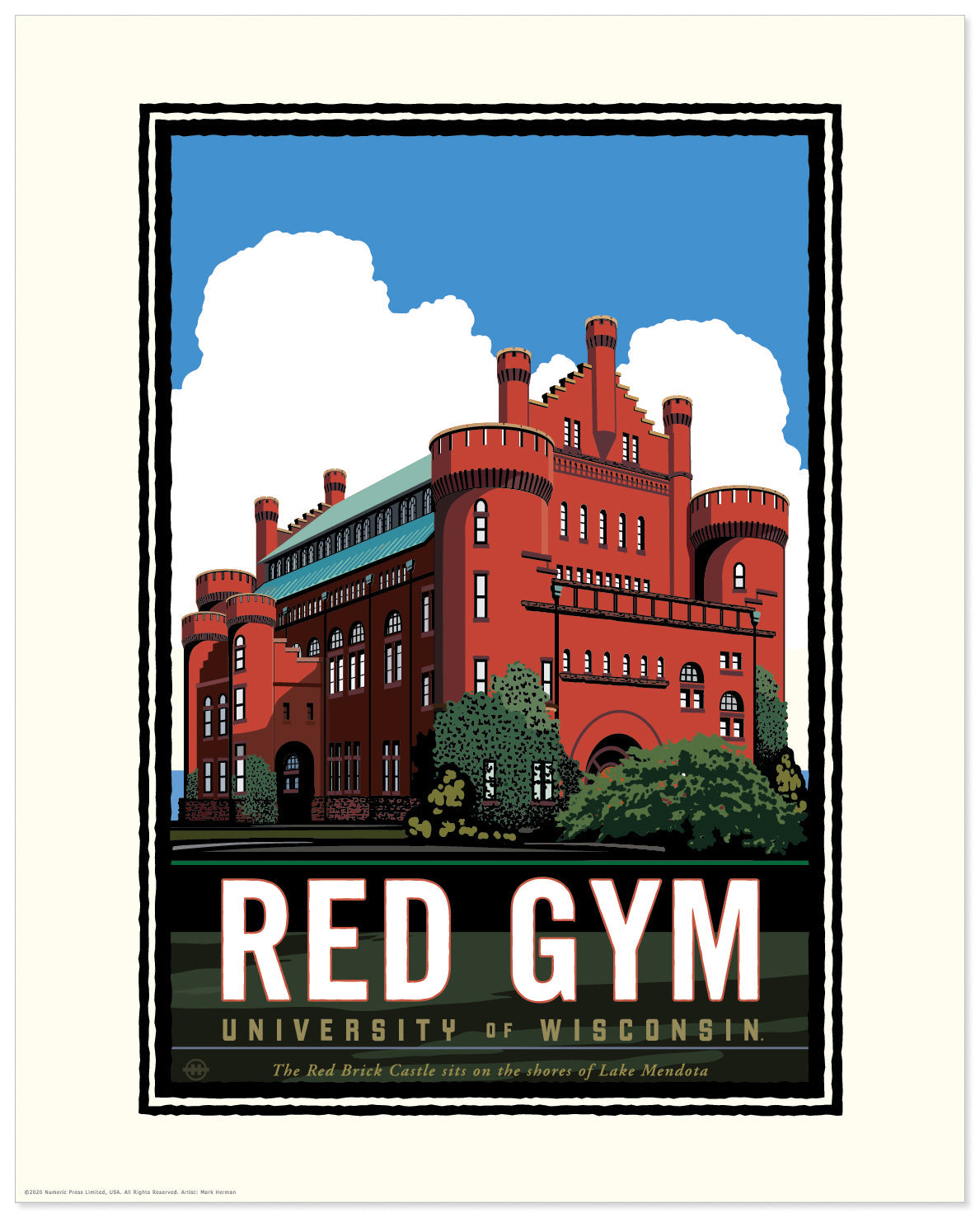 UW–Madison Badgers Red Gym – Wisconsin Art Print