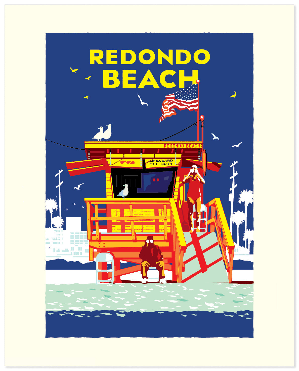 Redondo Beach Lifeguard Stand — California Art Print