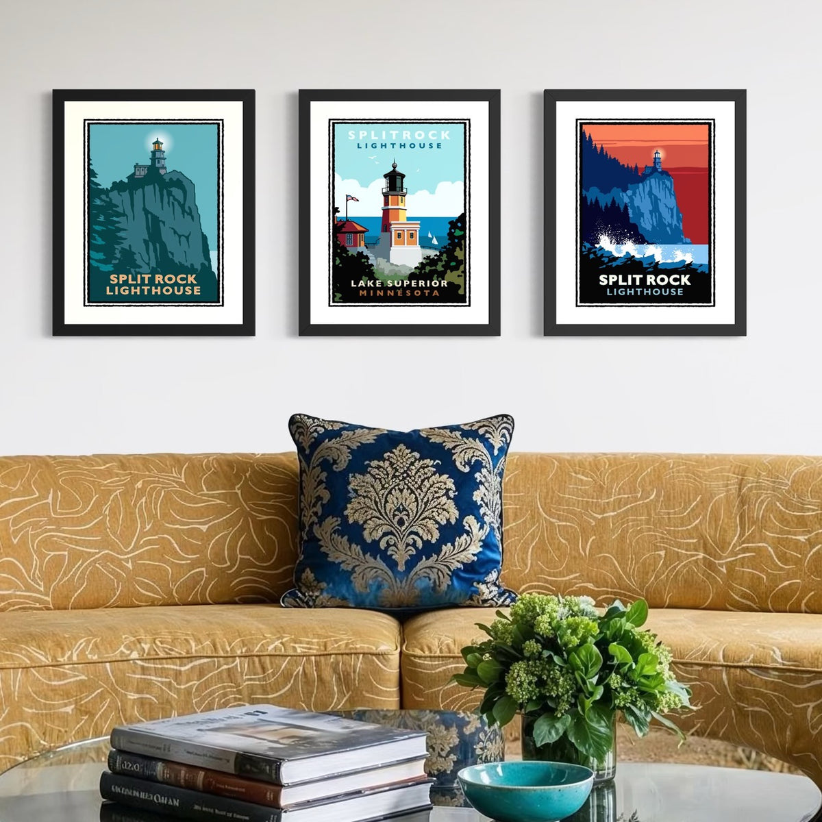 Split Rock Lighthouse Art – Set of 3 Prints