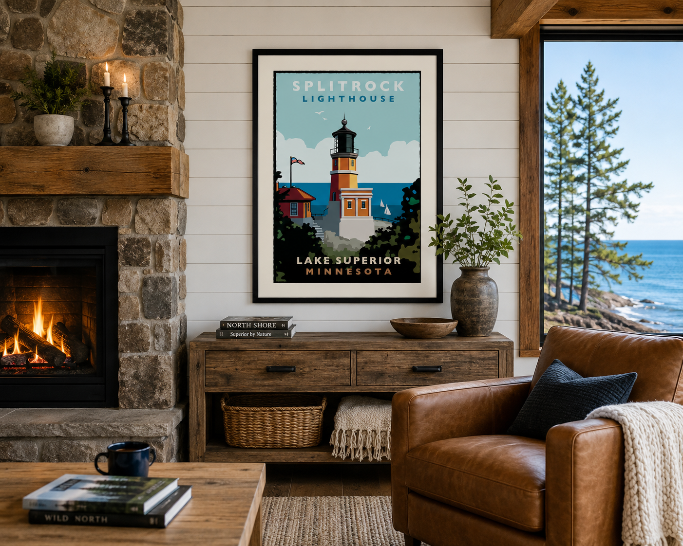 Split Rock Lighthouse Lake Superior – Minnesota Art Print