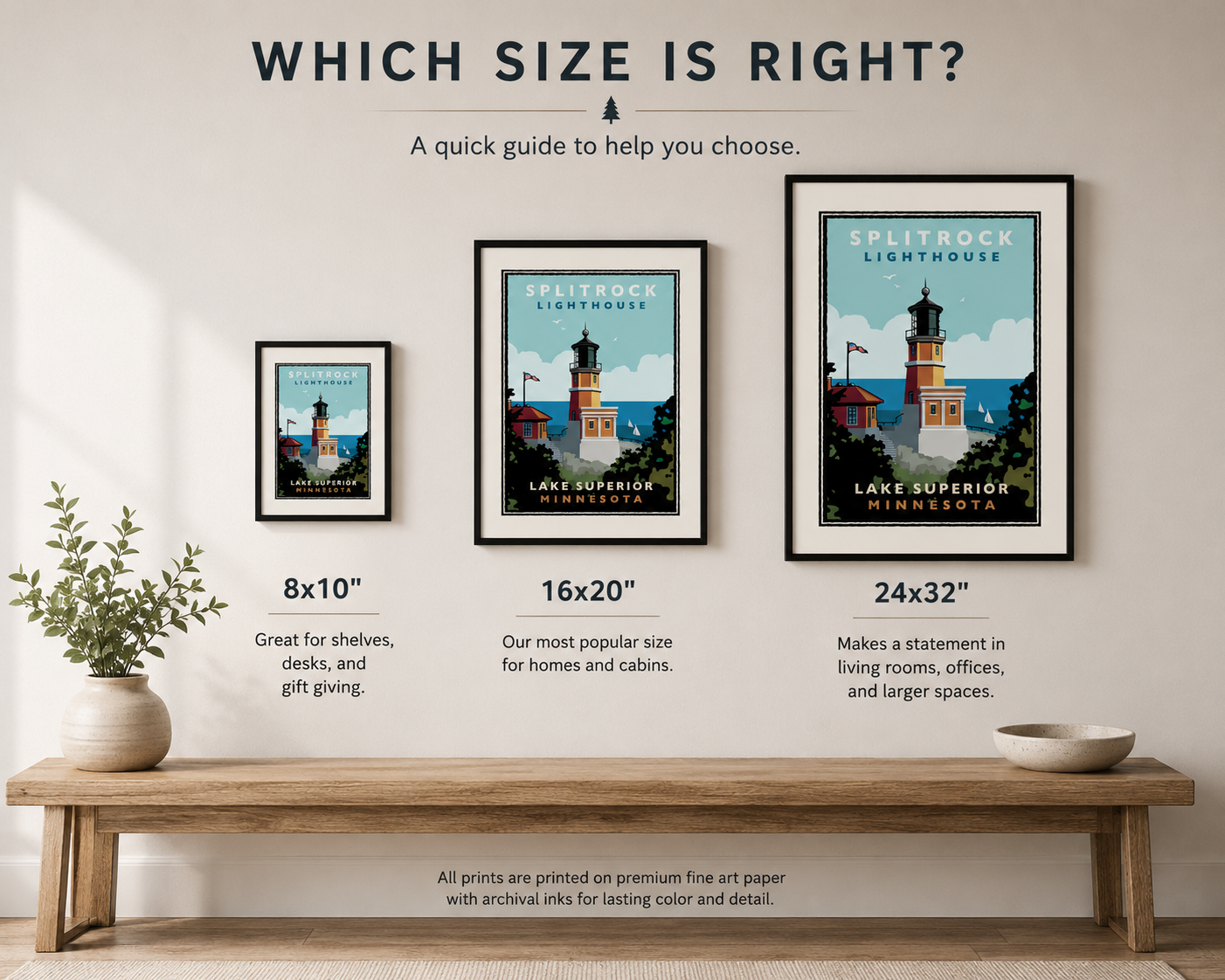 Split Rock Lighthouse Lake Superior – Minnesota Art Print