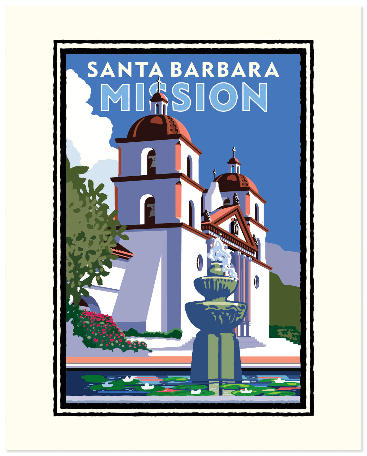 Old Mission Santa Barbara — California Art Print