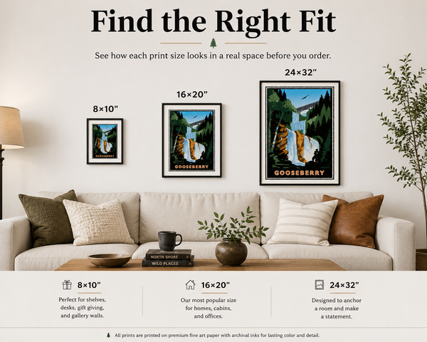 Minnehaha Falls Travel Poster | Minnesota Wall Art - Legendary