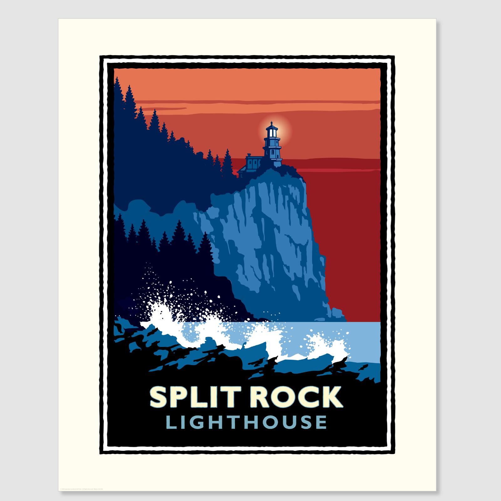 Split Rock Lighthouse Art – Set of 3 Prints