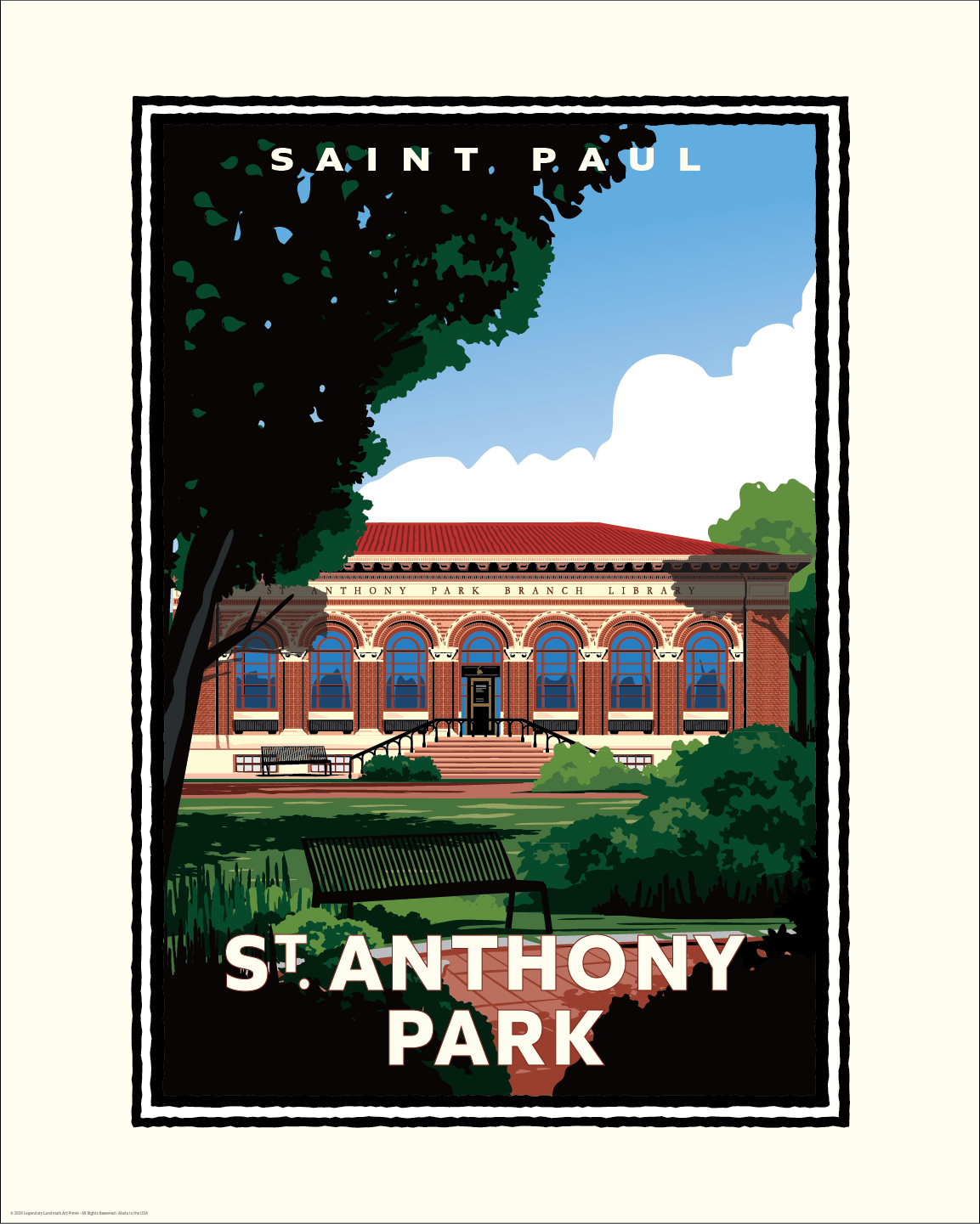 Landmark MN | St Anthony Park St Paul Art Print