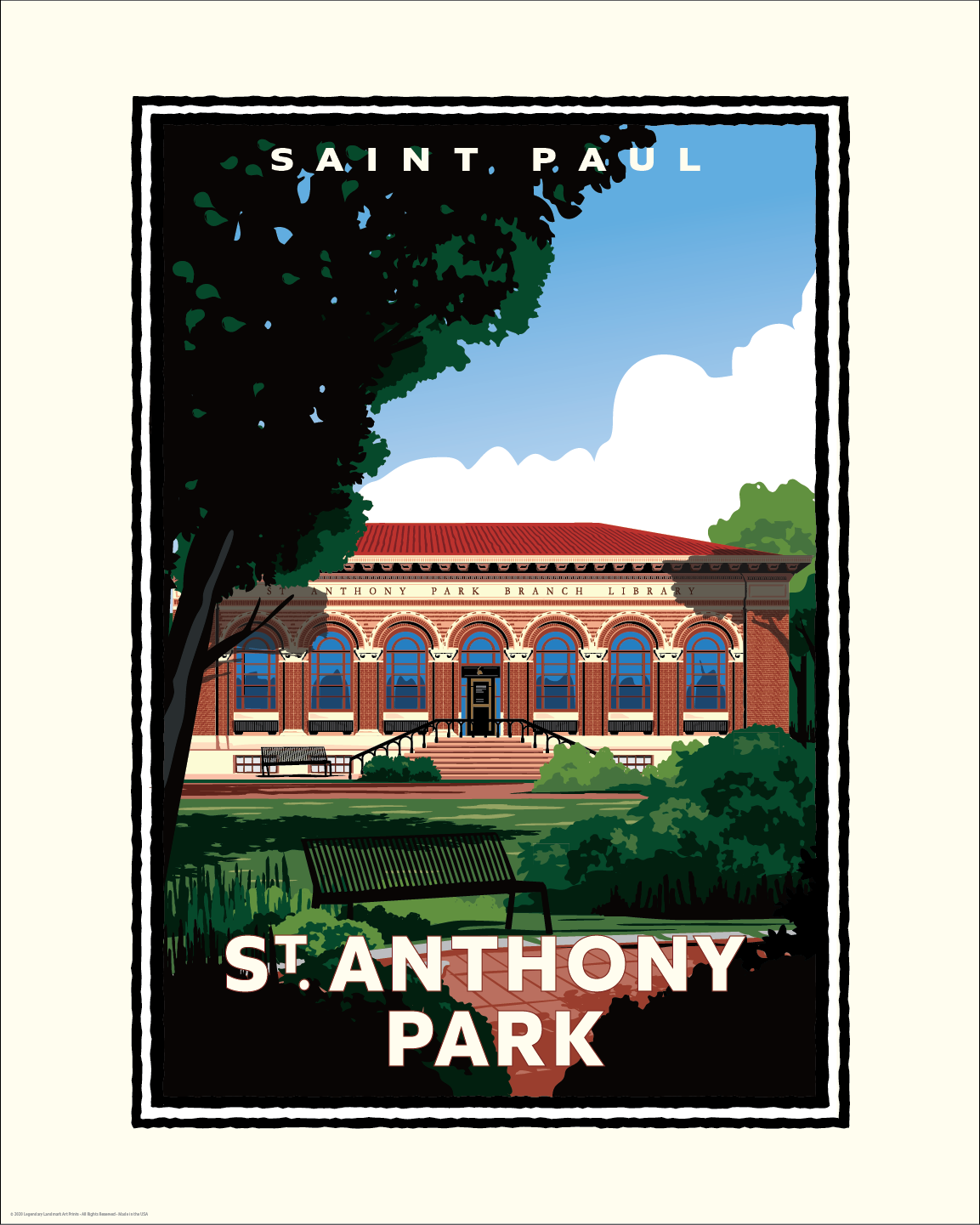 Landmark MN St Anthony Park St Paul Art Print Legendary Landmark