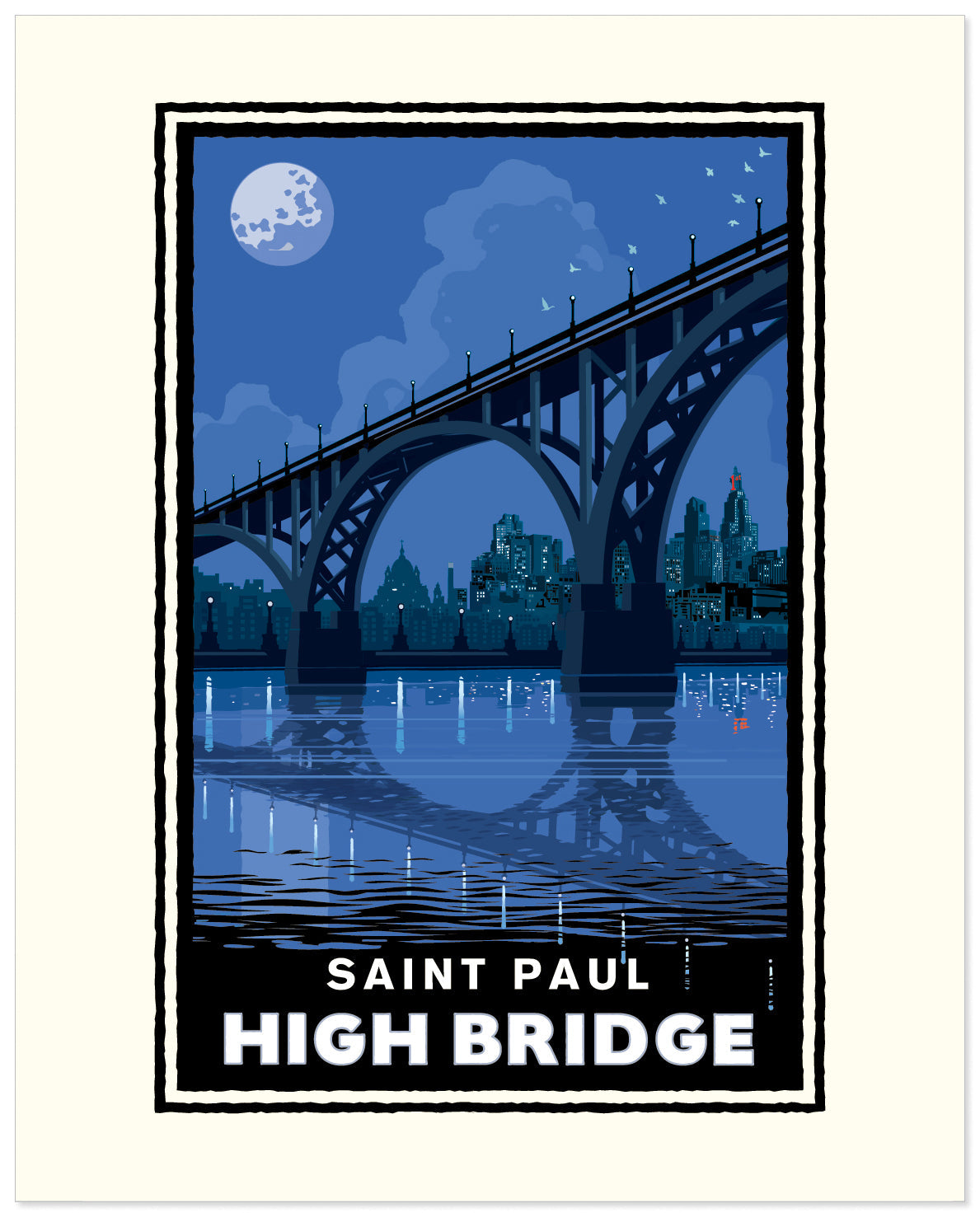 Saint Paul High Bridge at Night — Folded Card