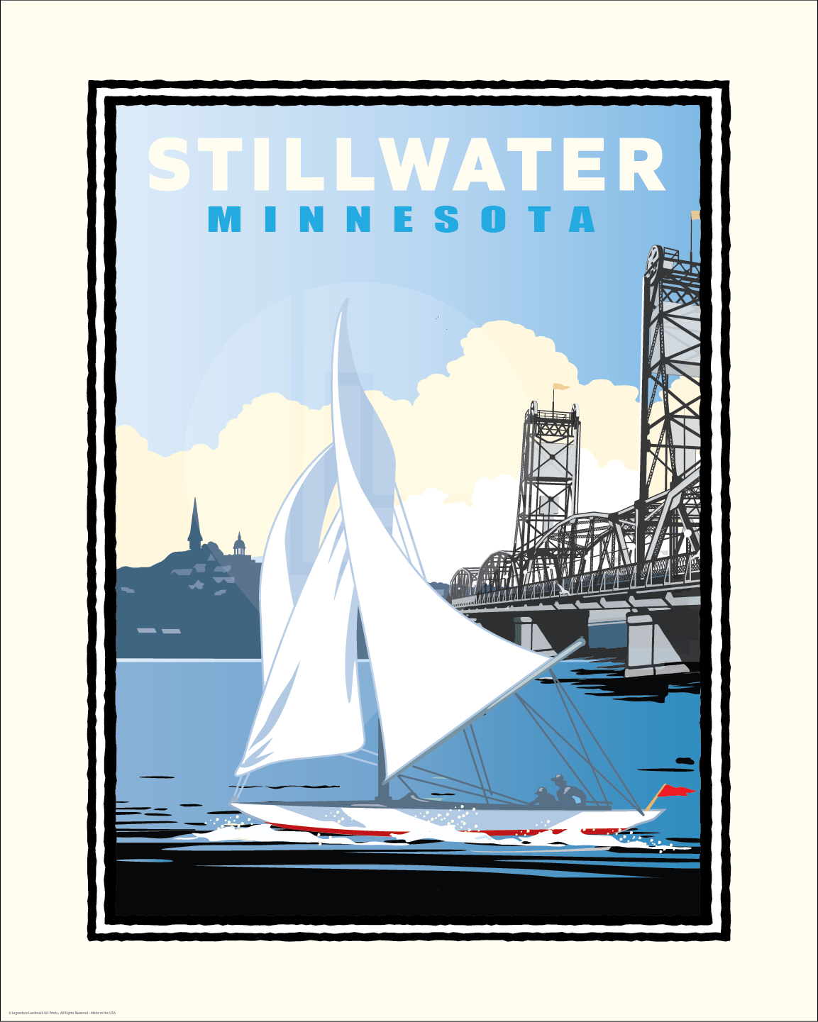 Stillwater Sailing — Minnesota Art Print