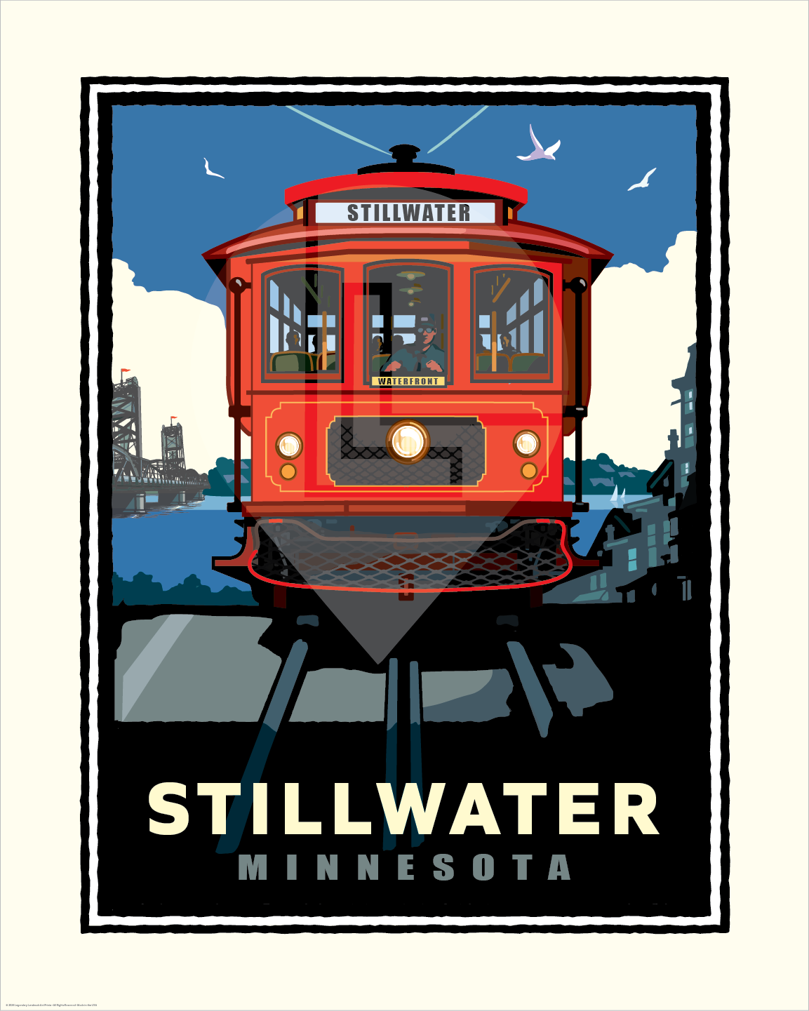 Stillwater Minnesota Trolley — Folded Card