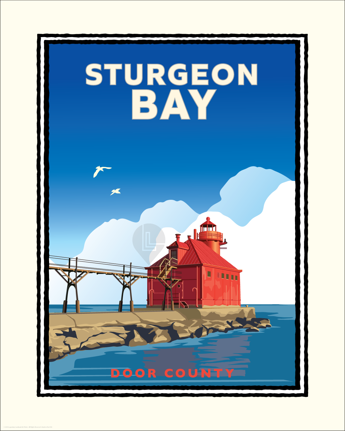 Sturgeon Bay Lighthouse, Door County — Wisconsin Art Print