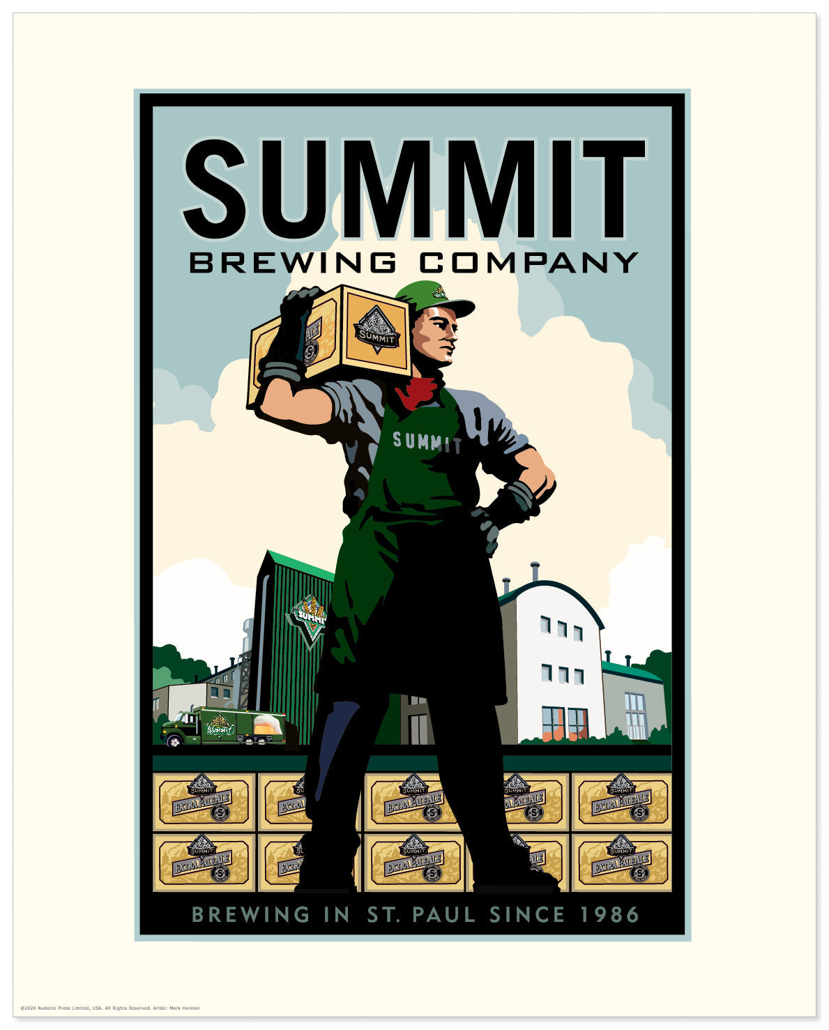Summit Brewing Company Man — Folded Card