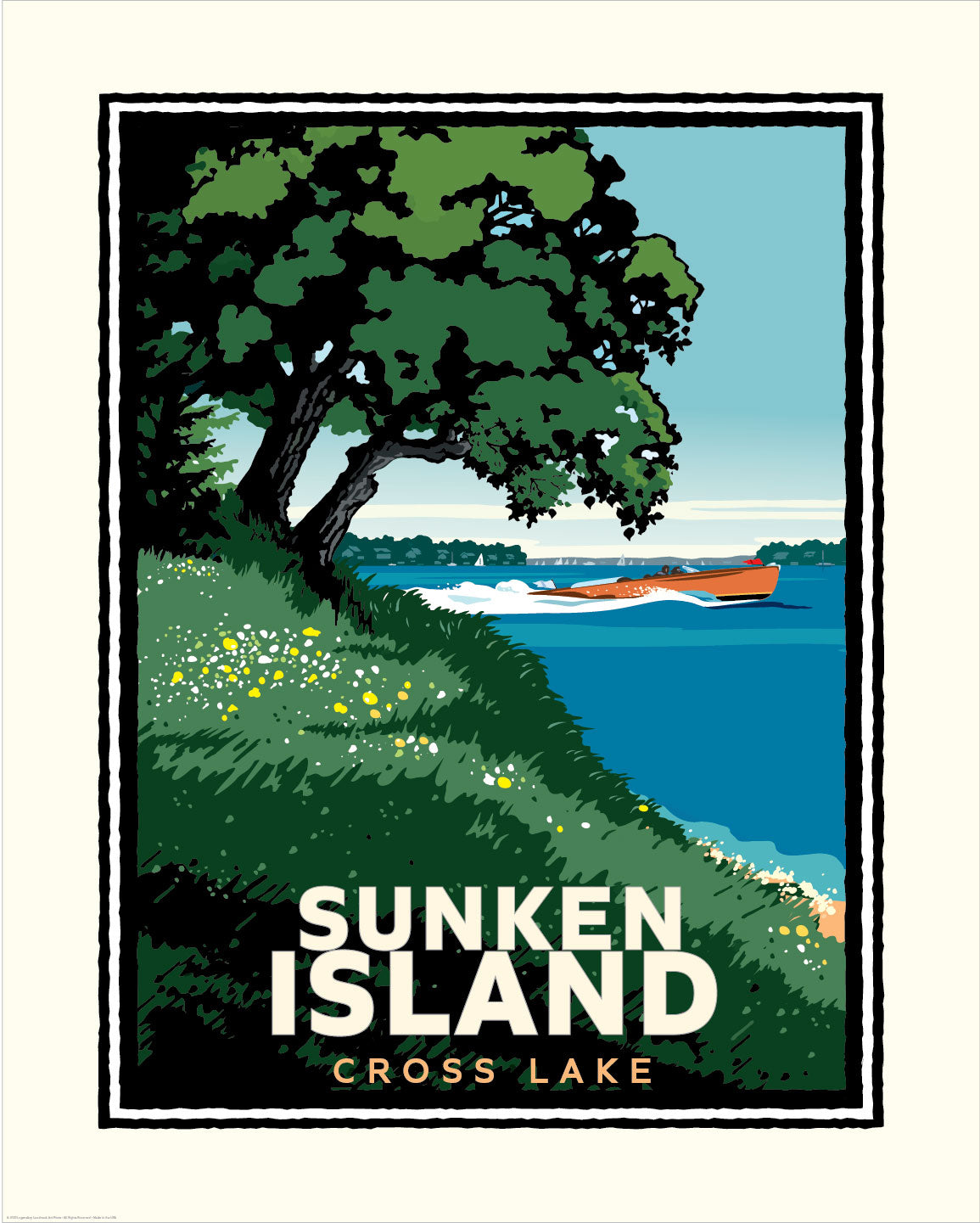 Sunken Island Sandbar Cross Lake — Minnesota Art Print