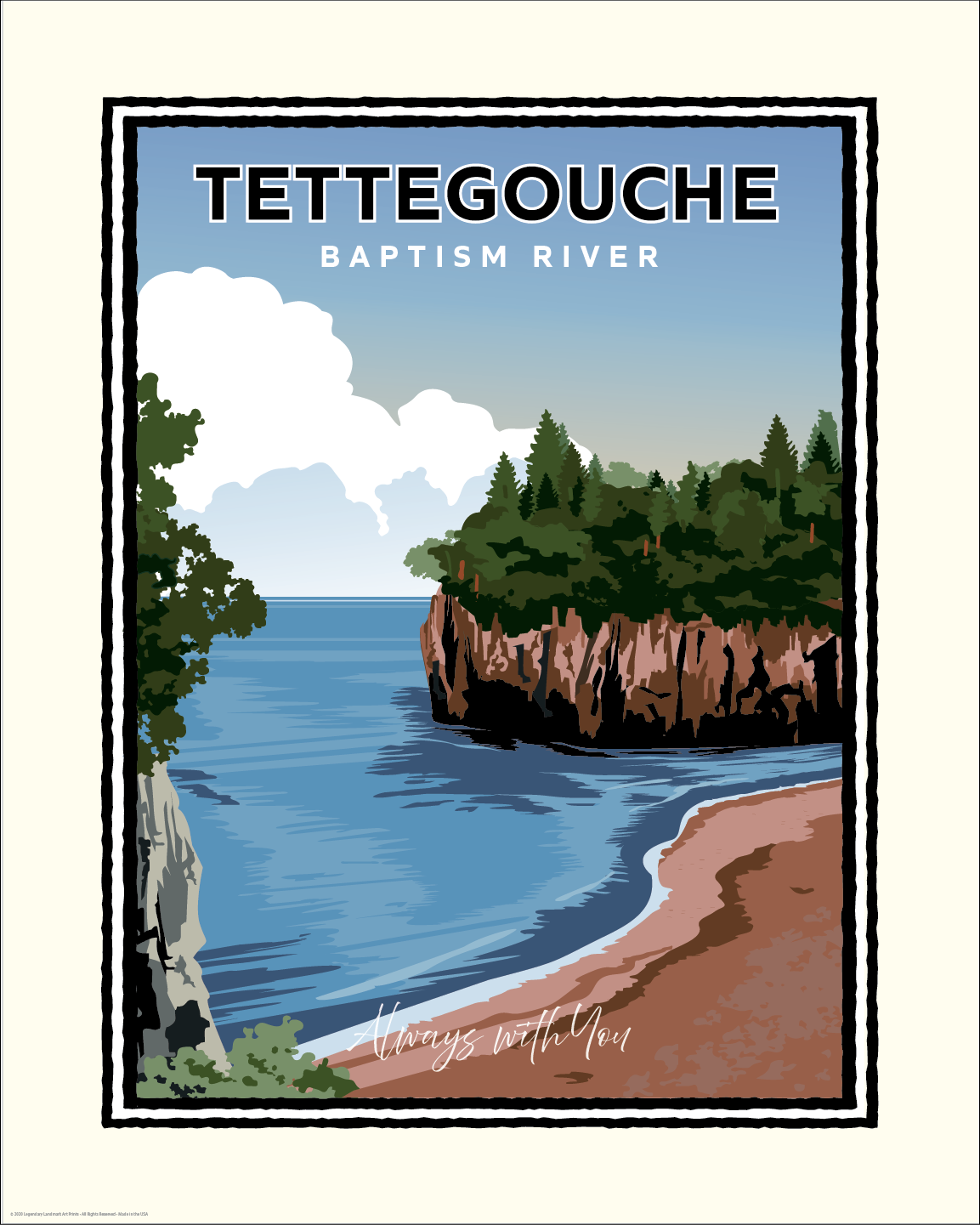 Personalized Valentine’s Gift – Tettegouche State Park North Shore Art Print (16x20) | A Place You Love