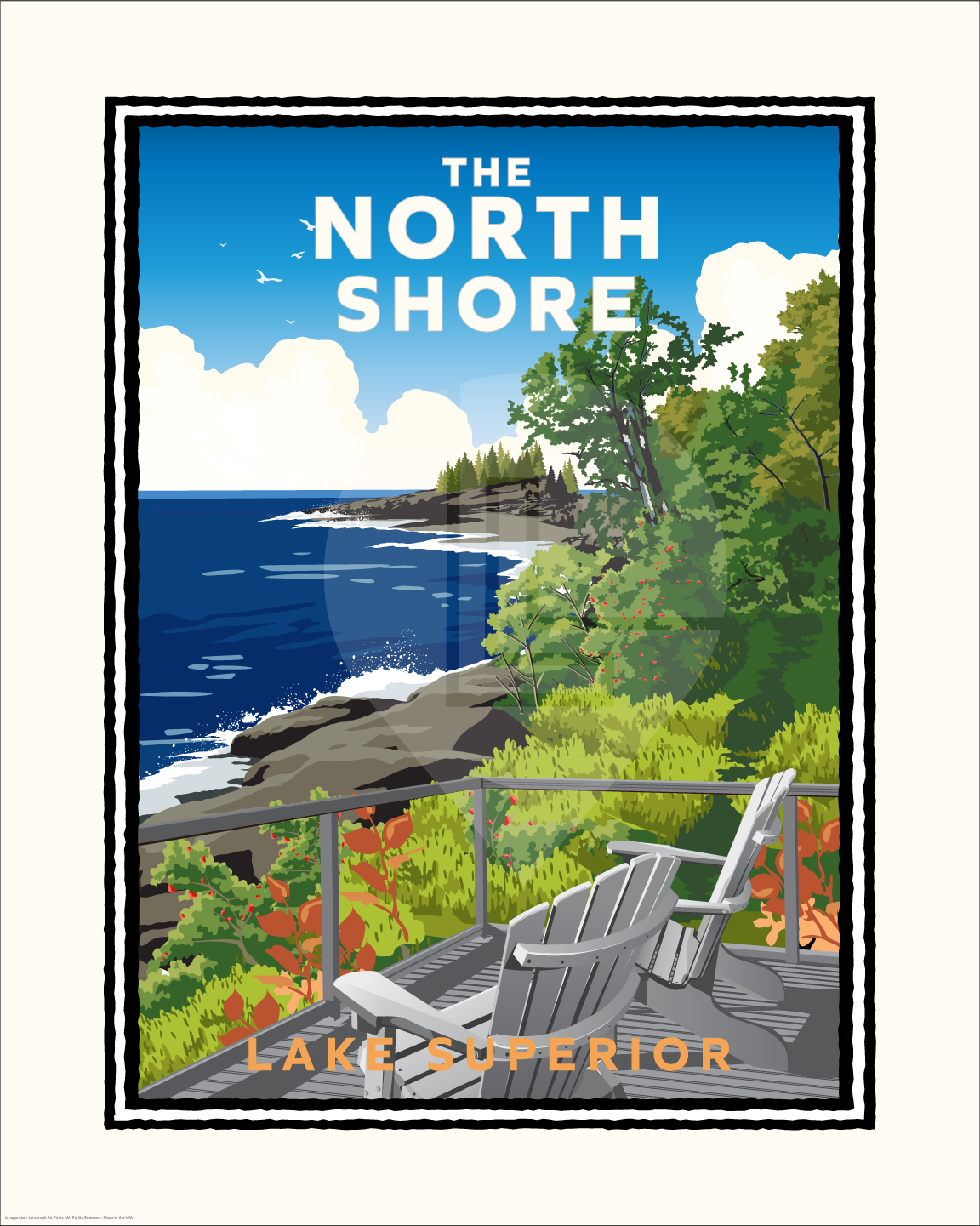 Lake Superior Scenic Deck View — Folded Card