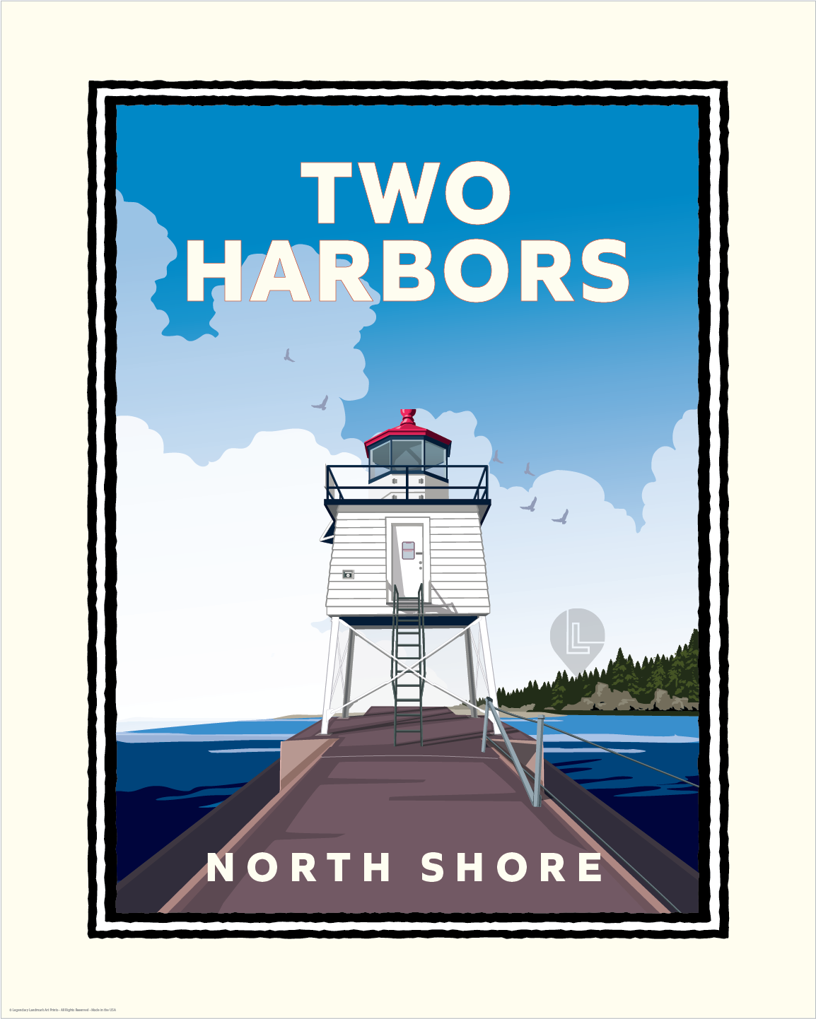 Two Harbors North Shore Lake Superior — Folded Card