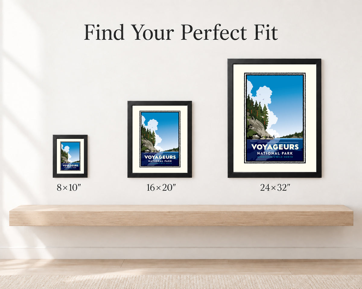 Voyageurs Blue Sky Fishing — National Parks Art Print