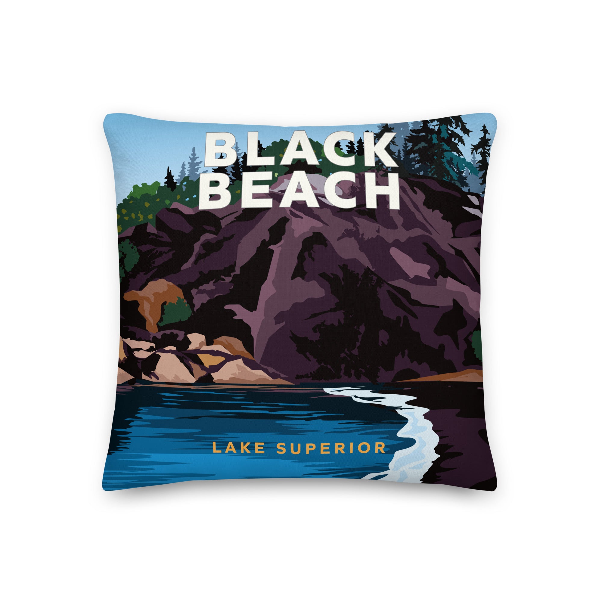 Landmark MN | Black Beach Premium Pillow