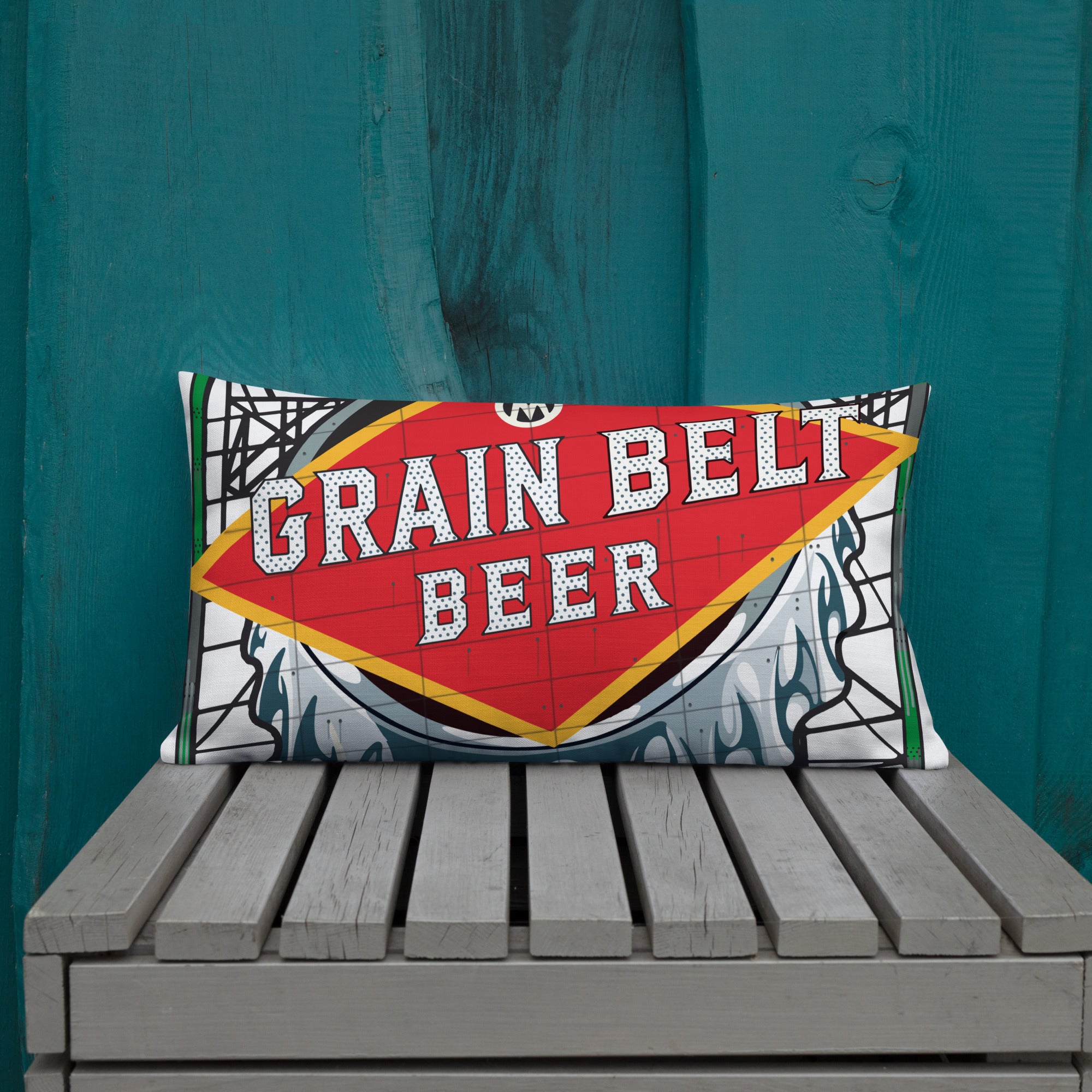 Grain Belt Sign Premium Throw Pillow