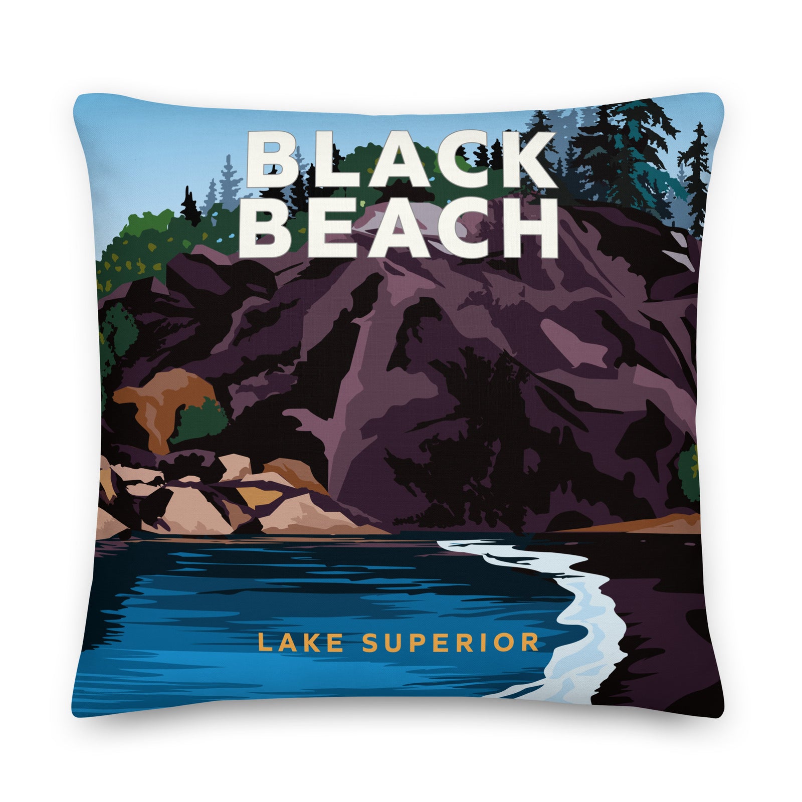 Landmark MN | Black Beach Premium Pillow