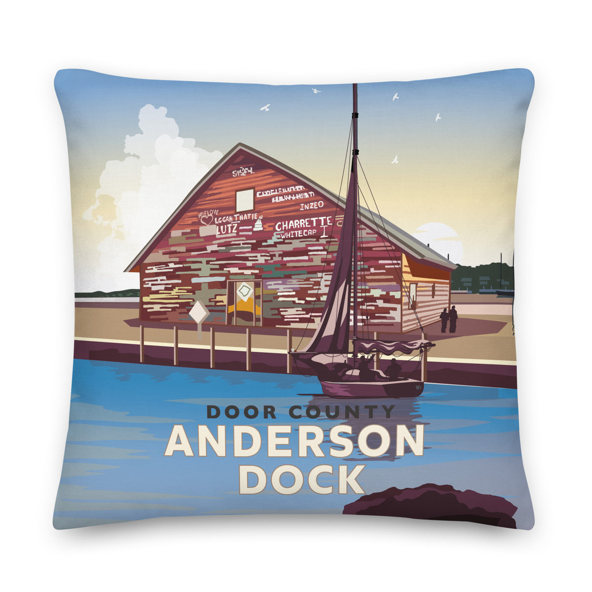Landmark WI | Anderson Dock Throw Pillow