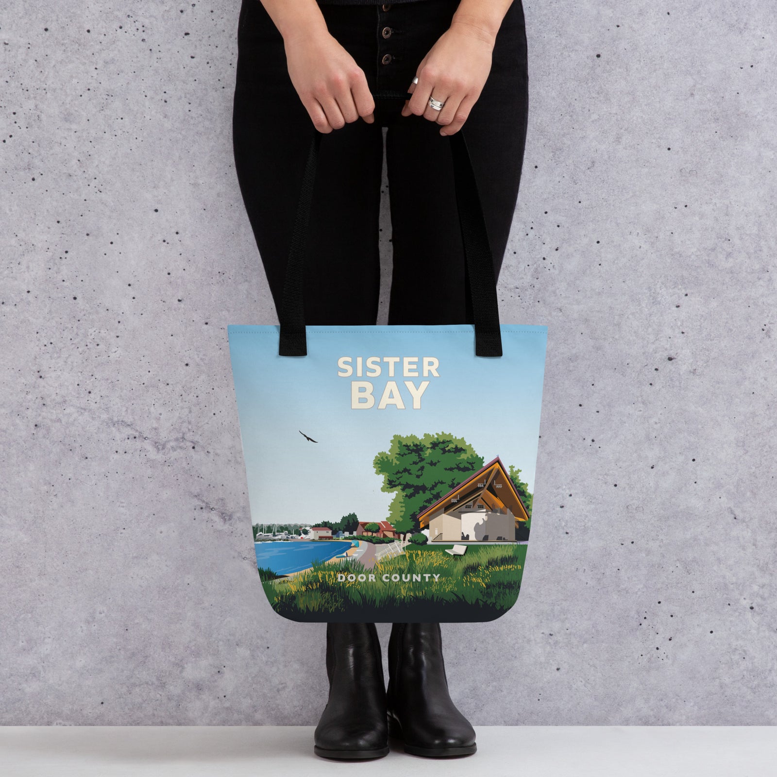 Landmark WI | Sister Bay Tote bag