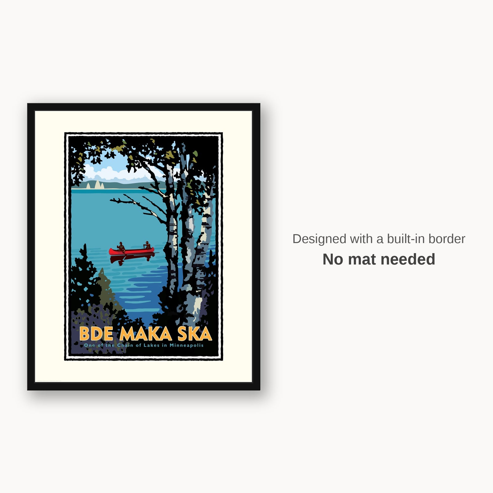 Minneapolis Chain of Lakes Art – Set of 3 Prints