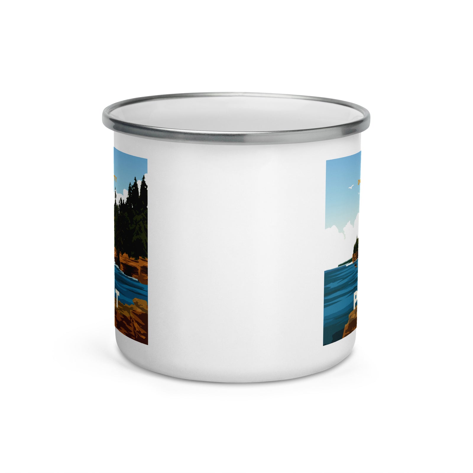 Landmark WI | Cave Point Enamel Mug