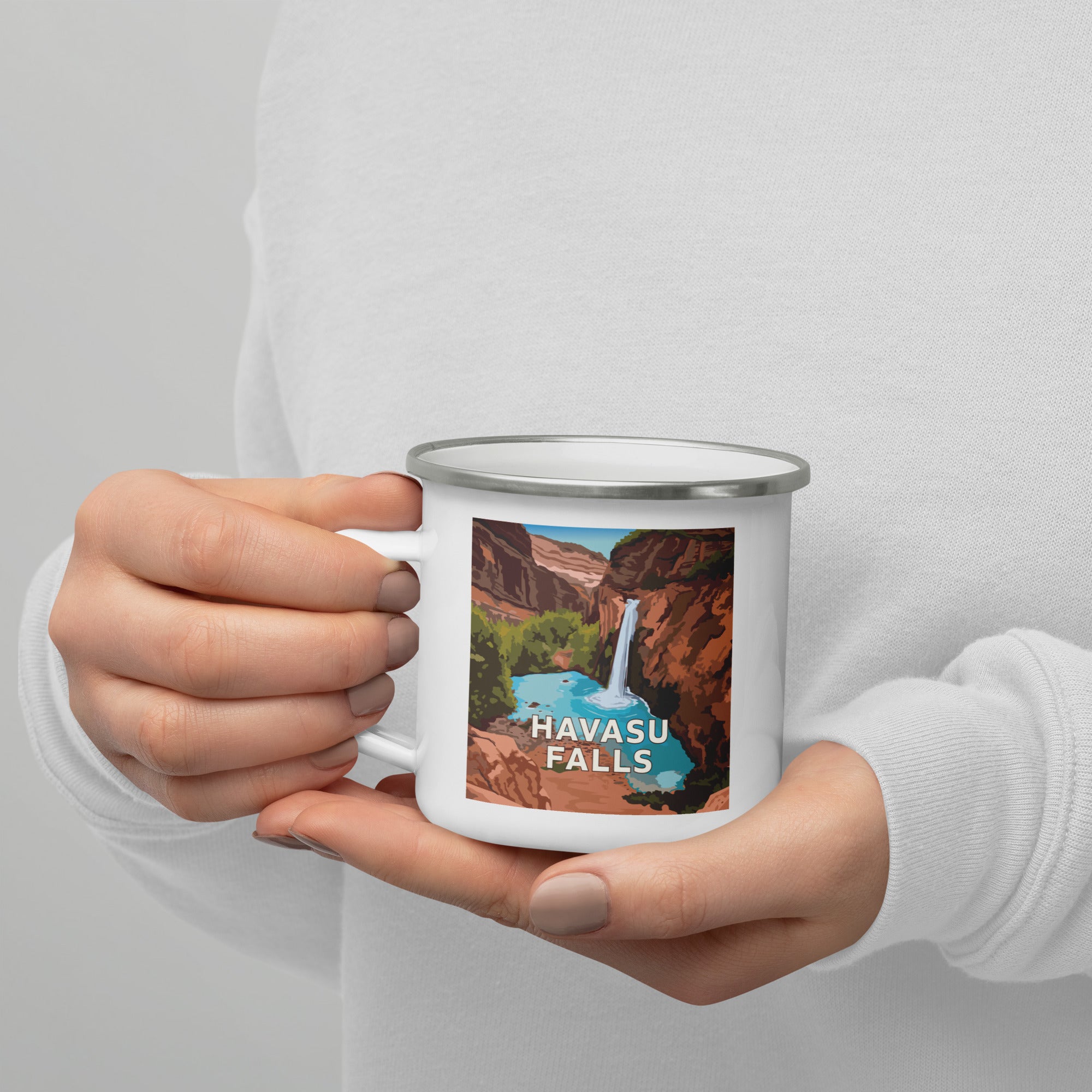 Landmark AZ | Havasu Falls Enamel Mug