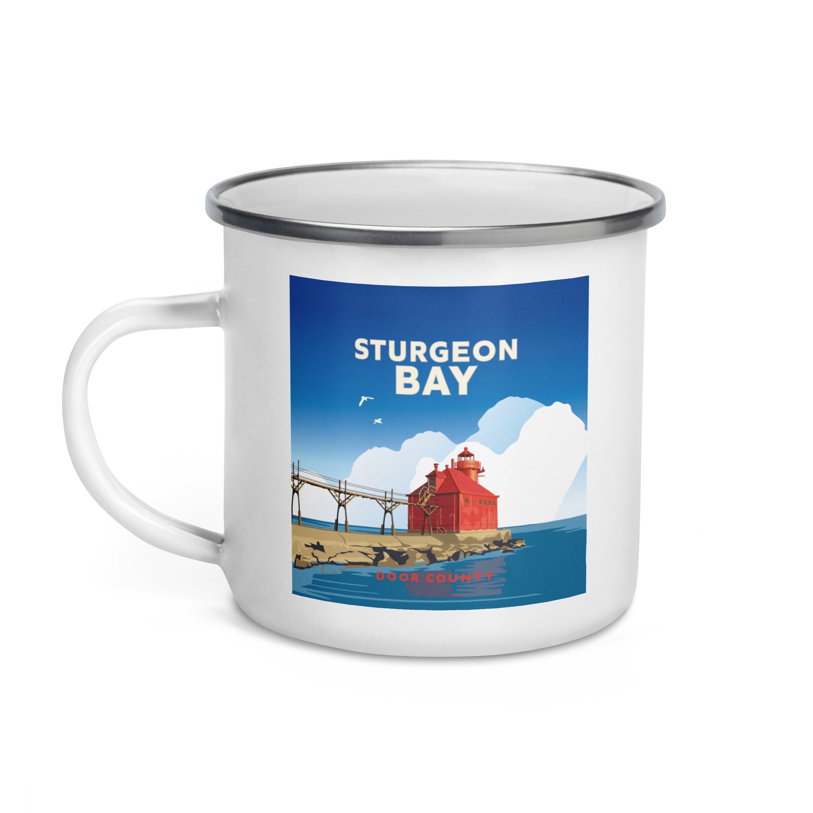 Landmark WI | Sturgeon Bay Enamel Mug