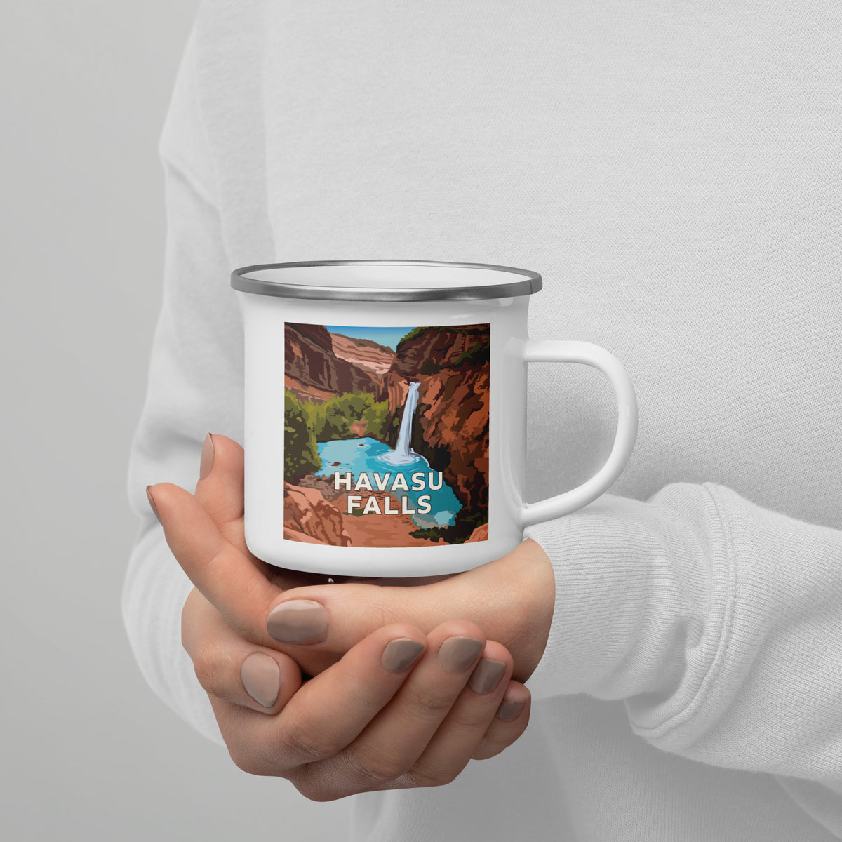 Landmark AZ | Havasu Falls Enamel Mug
