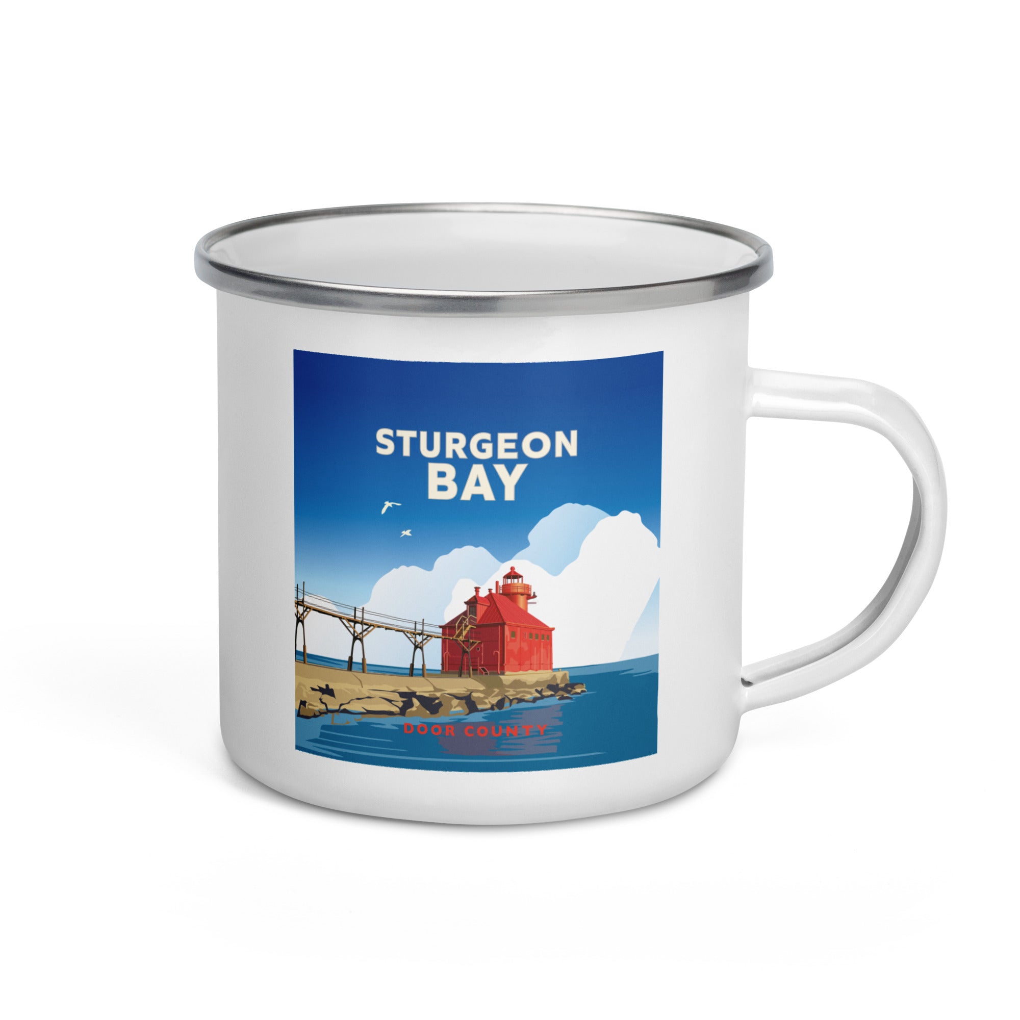 Landmark WI | Sturgeon Bay Enamel Mug