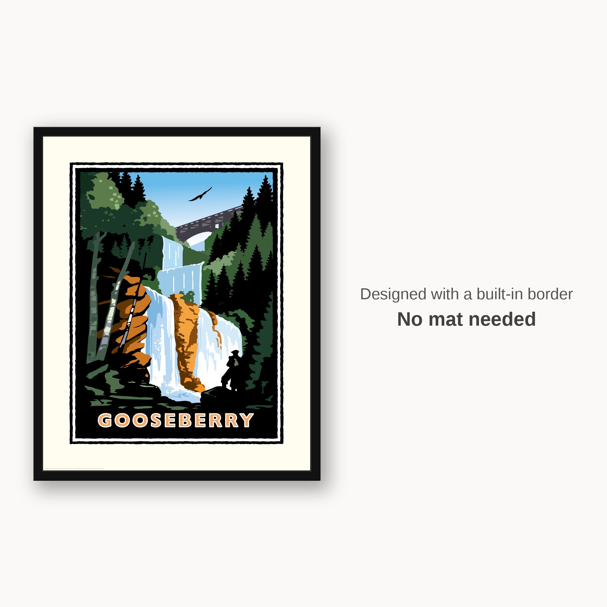 Minnehaha Falls Travel Poster | Minnesota Wall Art - Legendary