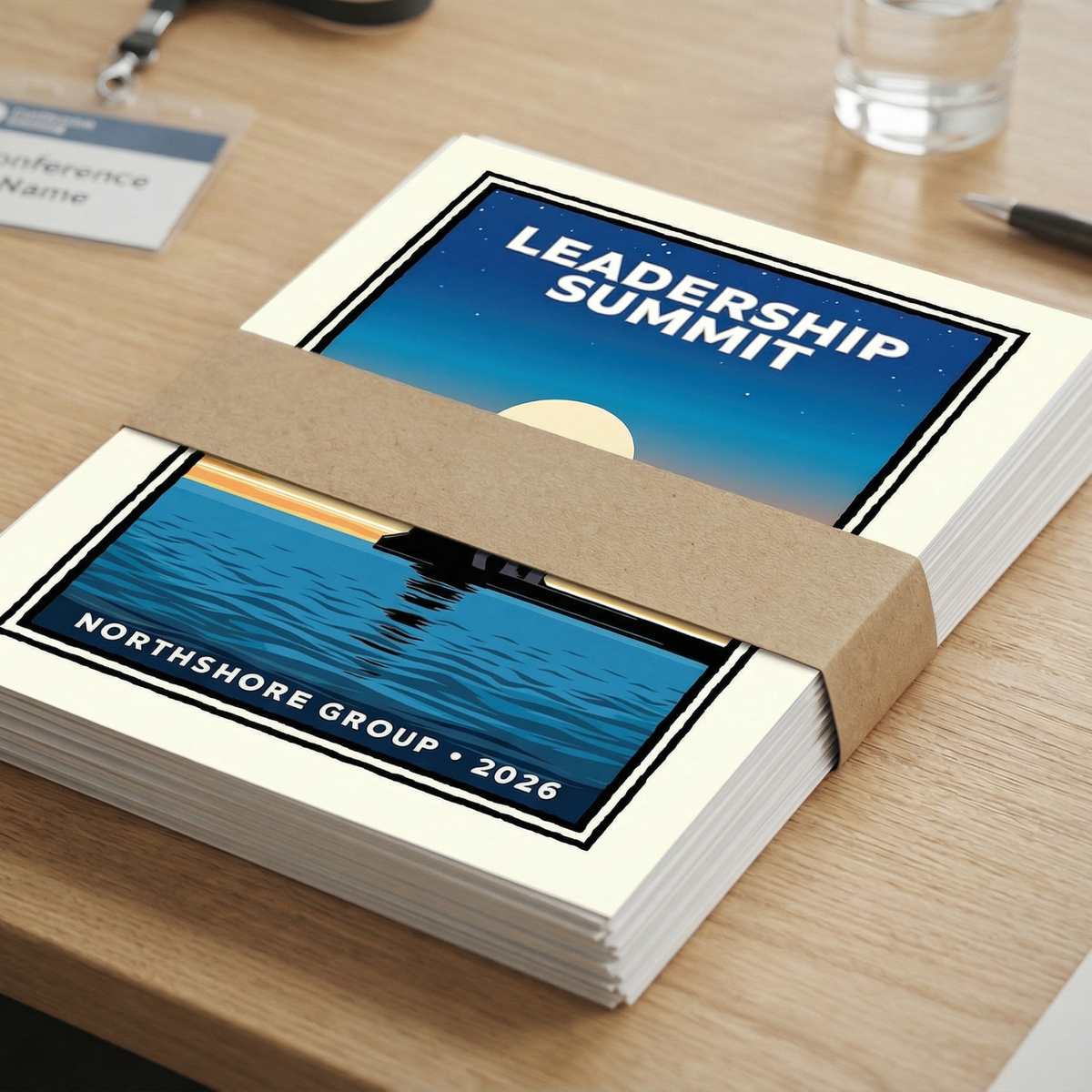 Lakeshore Lighthouse Corporate Event Print — Customizable (50+ Bulk Orders)