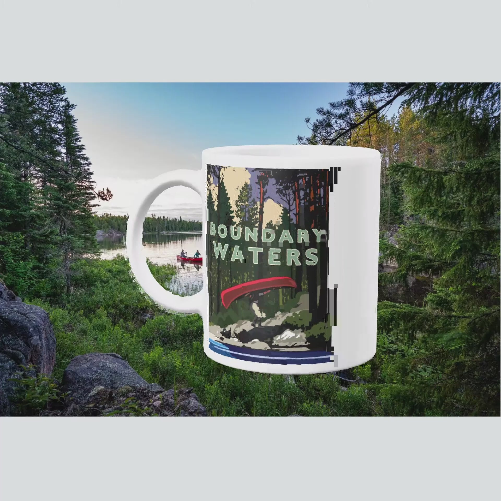 Landmark MN | Boundary Waters Portage White Ceramic Mug