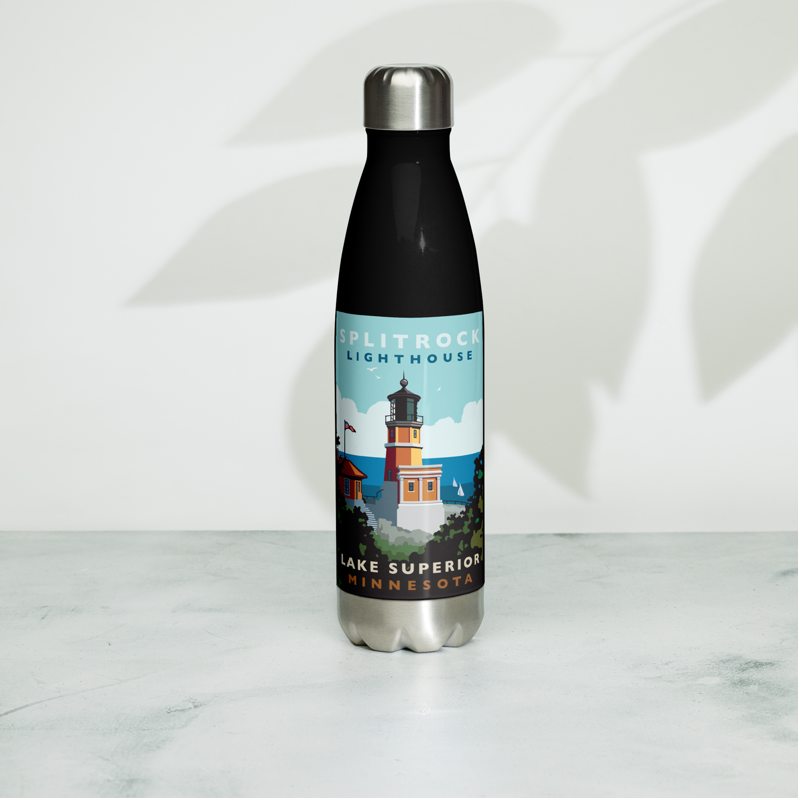 Landmark MN | Split Rock Day Lighthouse Stainless Steel Water Bottle