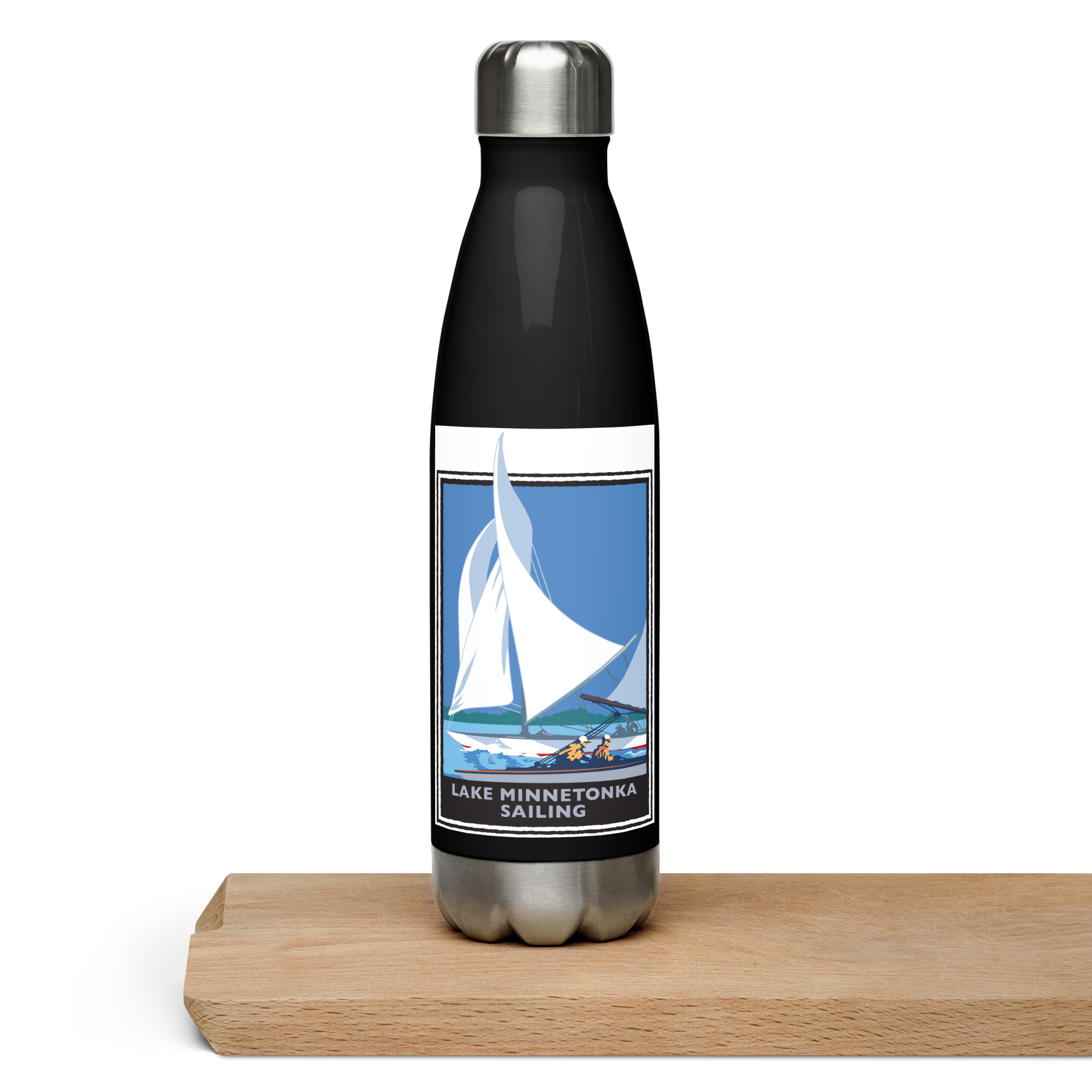 Landmark MN | Lake Minnetonka Sail Stainless Steel Water Bottle