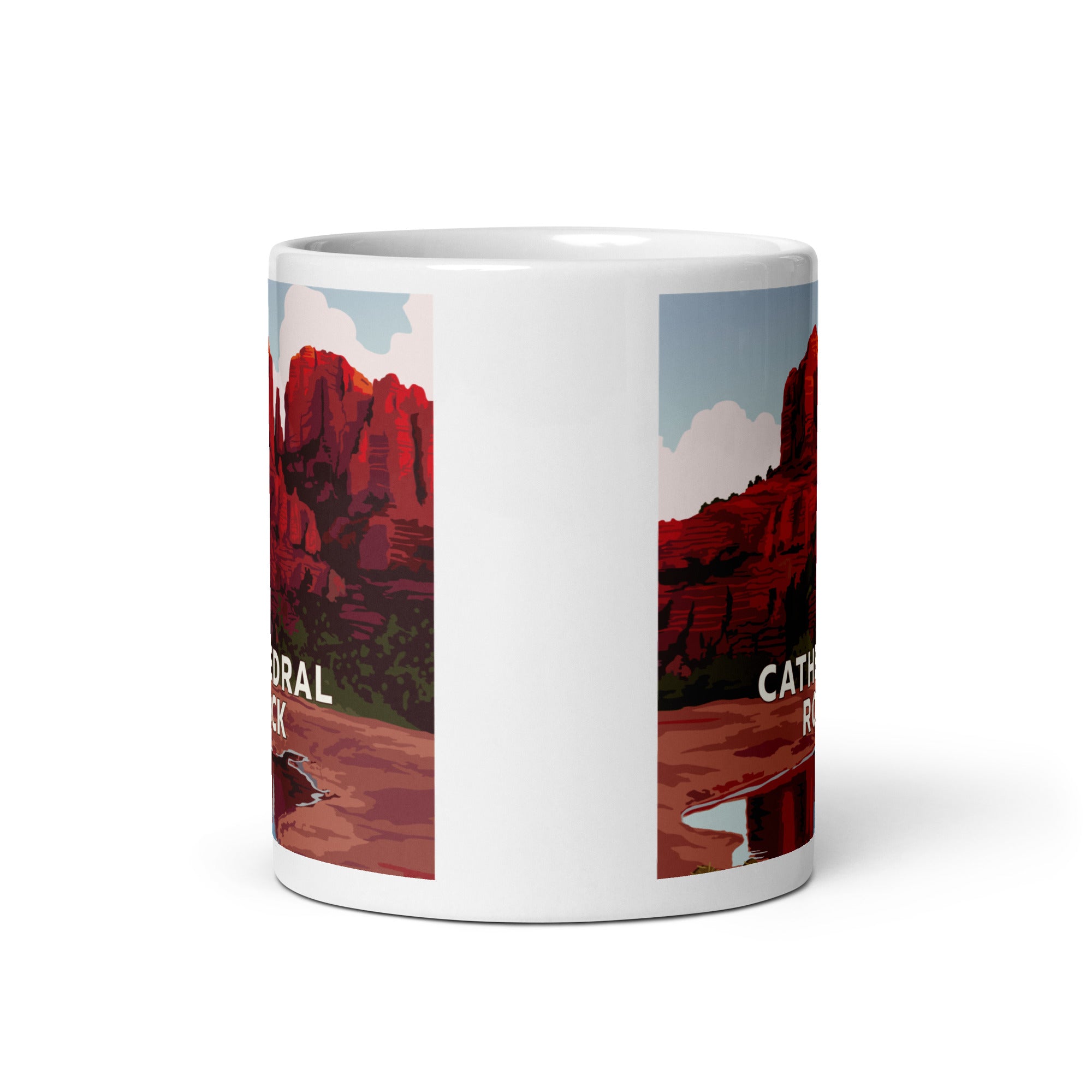 Landmark AZ | Cathedral Rock White glossy mug