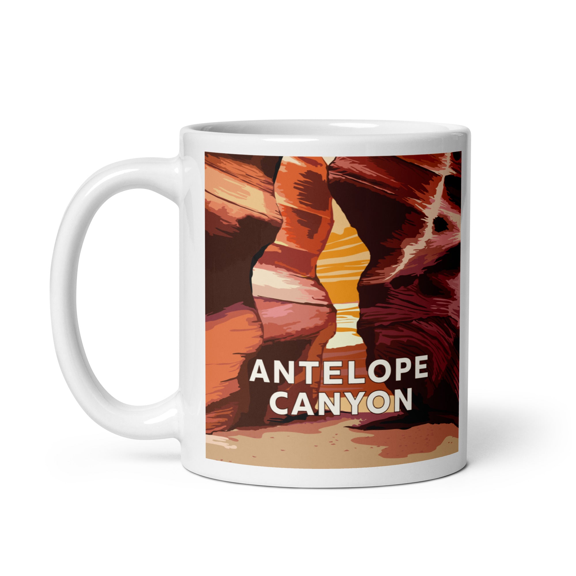 Landmark AZ | Antelope Canyon White glossy mug