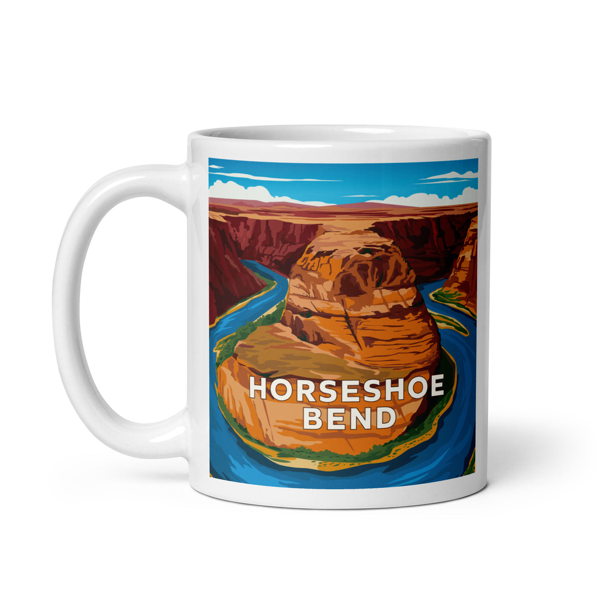 Landmark AZ | Horseshoe Bend White glossy mug