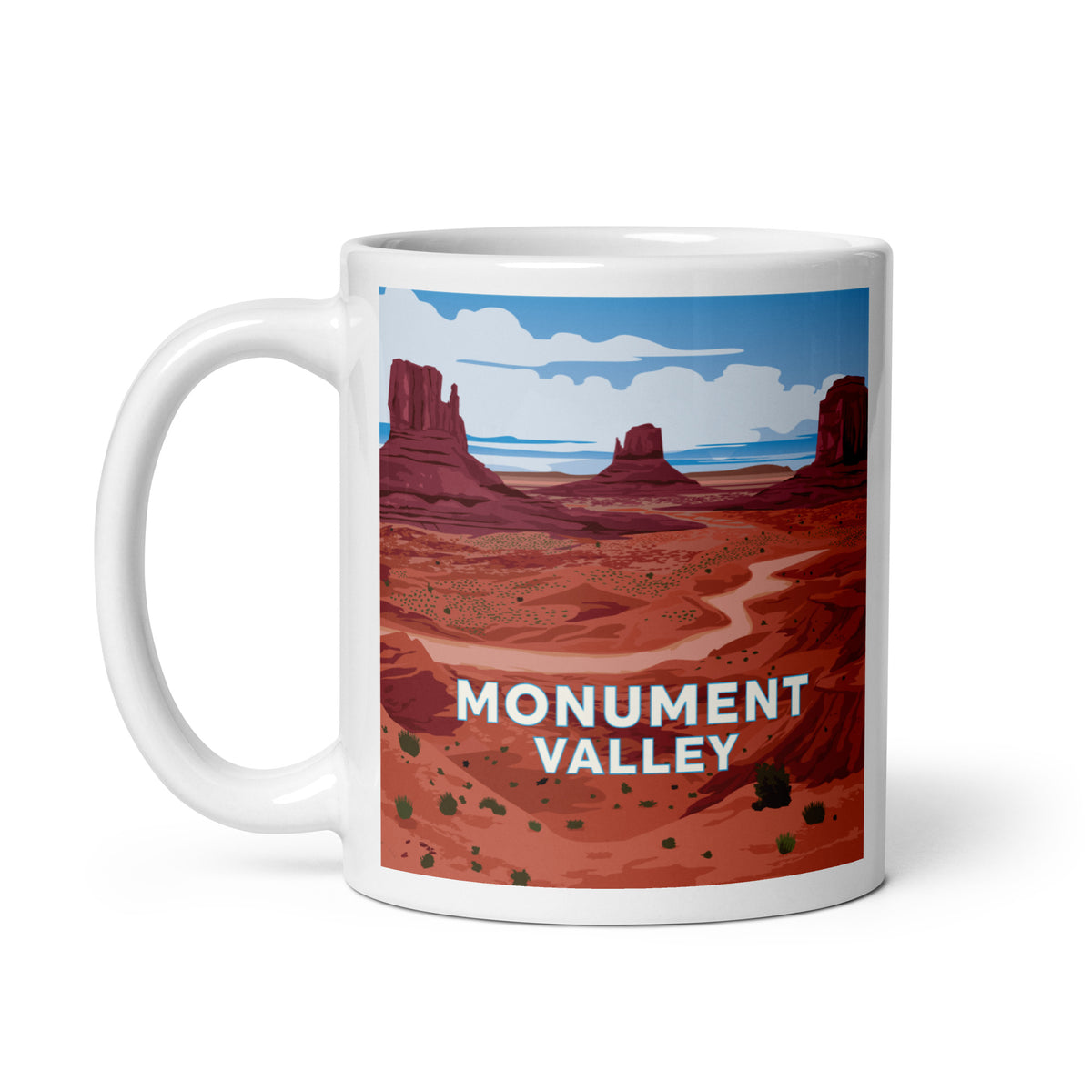 Landmark AZ | Monument Valley White glossy mug
