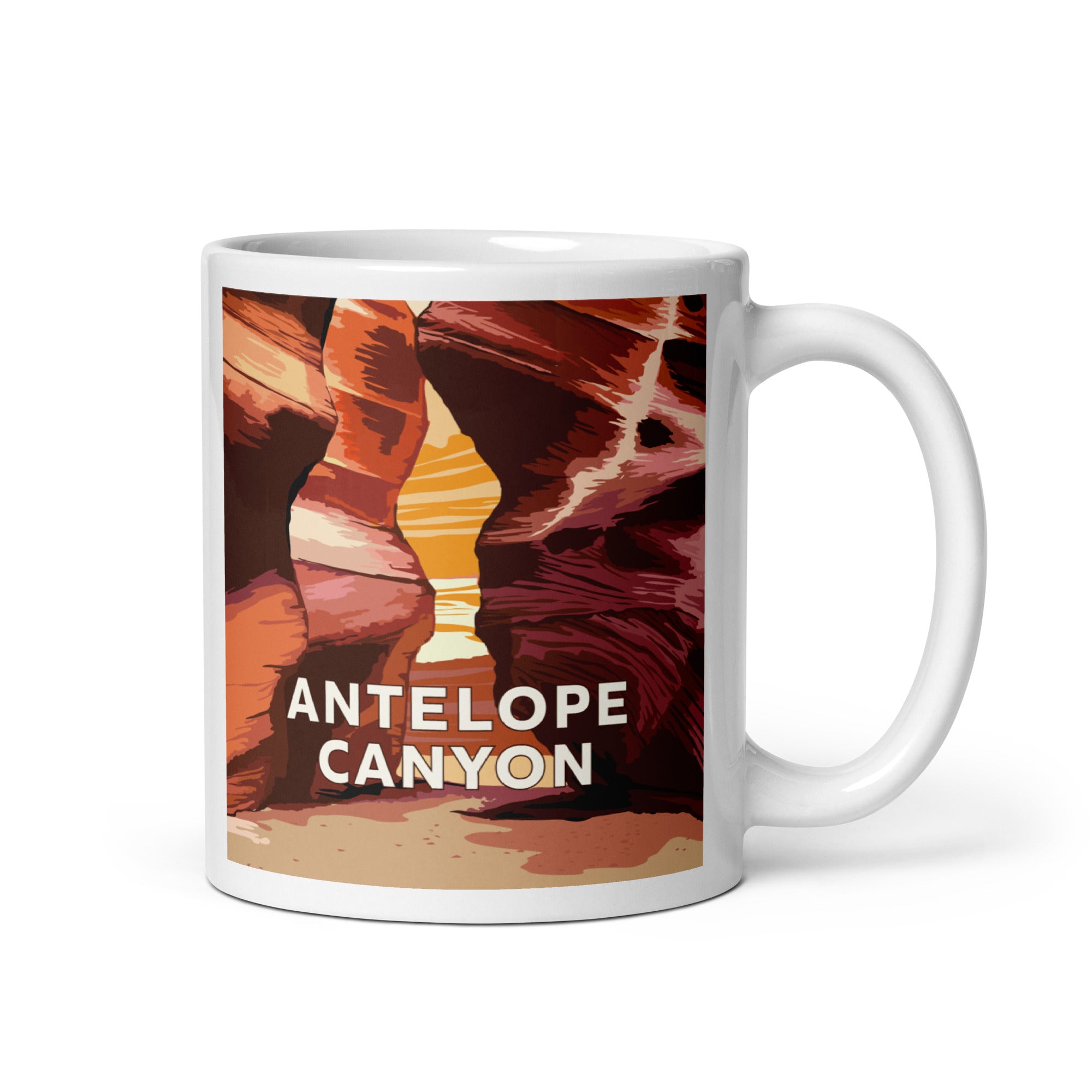 Landmark AZ | Antelope Canyon White glossy mug